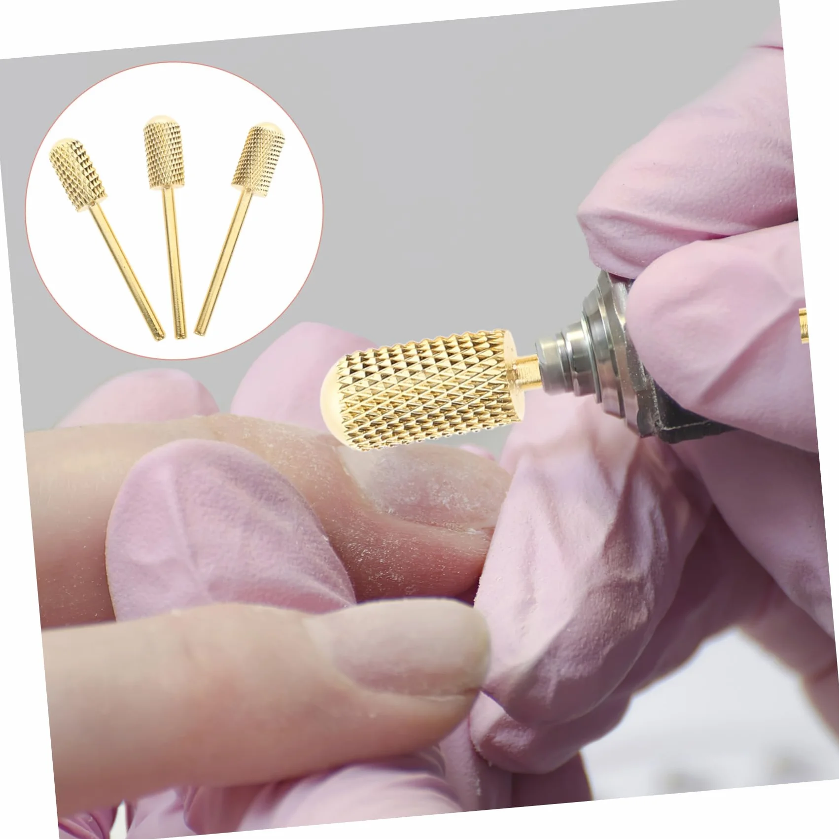 Mikinona Juego De 5 Brocas Para Uñas Herramientas De Metal Para Pulir Uñas Para Cutículas Y Acrílico 3 Unidades X 5