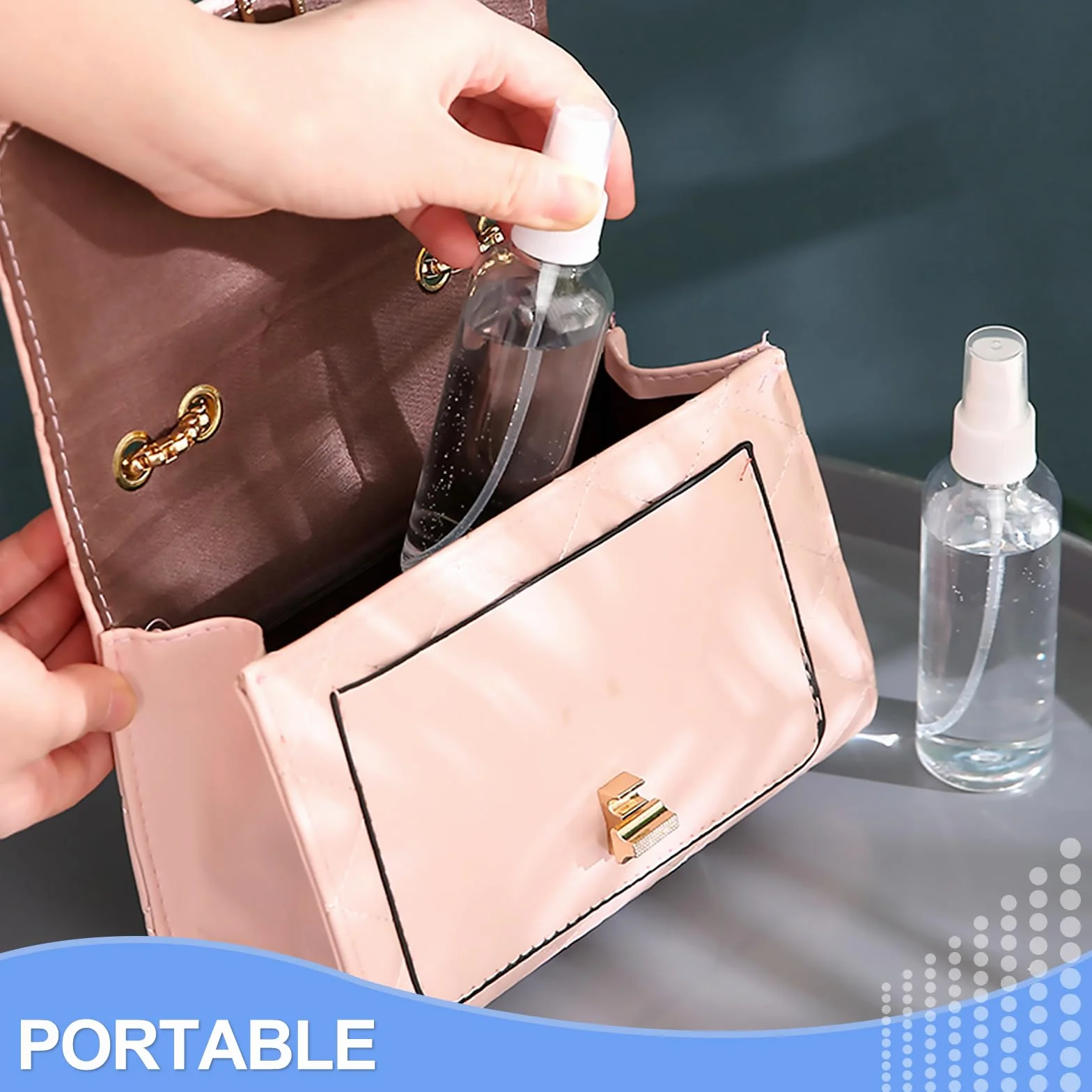 Bote Spray 50ml Plástico Vacío 4 Piezas para Aceites Esenciales, Limpieza, Perfume