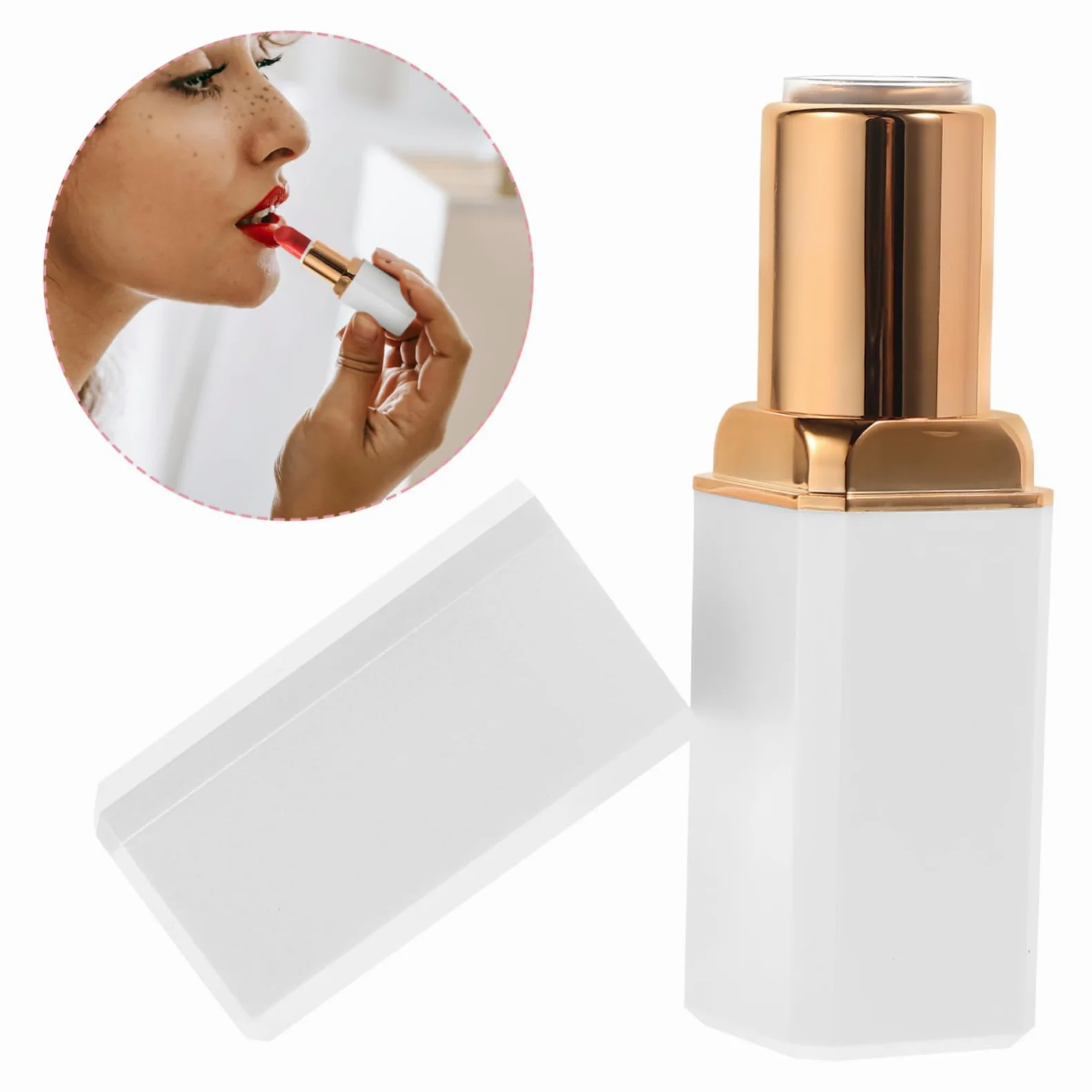 FRCOLOR 4 Juegos Poseedor Bálsamo Máscara Mini Varita Mágica Herramientas Cosméticas De Las Mujeres Tubo De Brillo De Labios De Bricolaje Botellas De Brillo De Labios Abs 10 Uds * 4