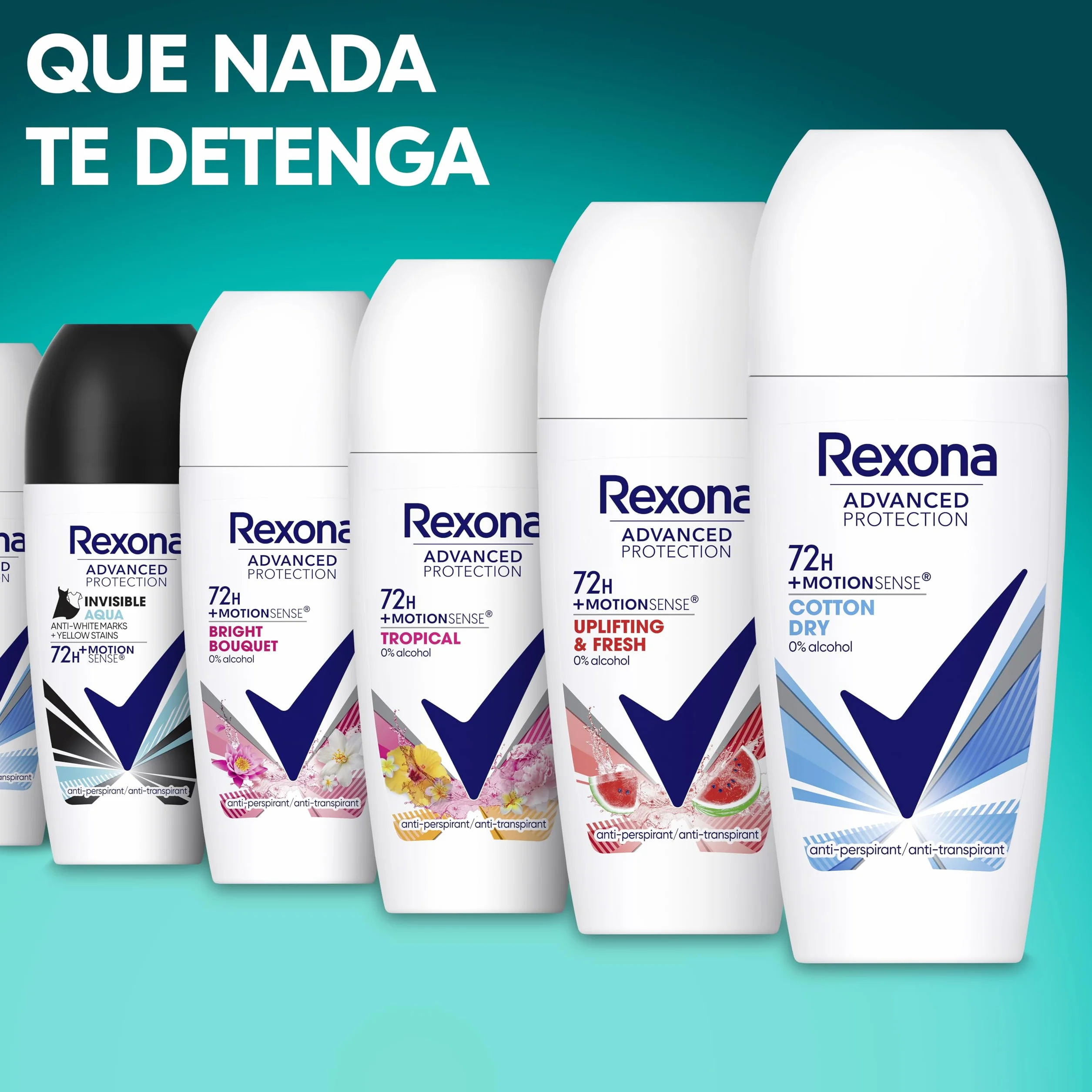 Rexona Advanced Protection Desodorante antitranspirante Roll-On Mujer COTTON DRY 72h 50 ML
