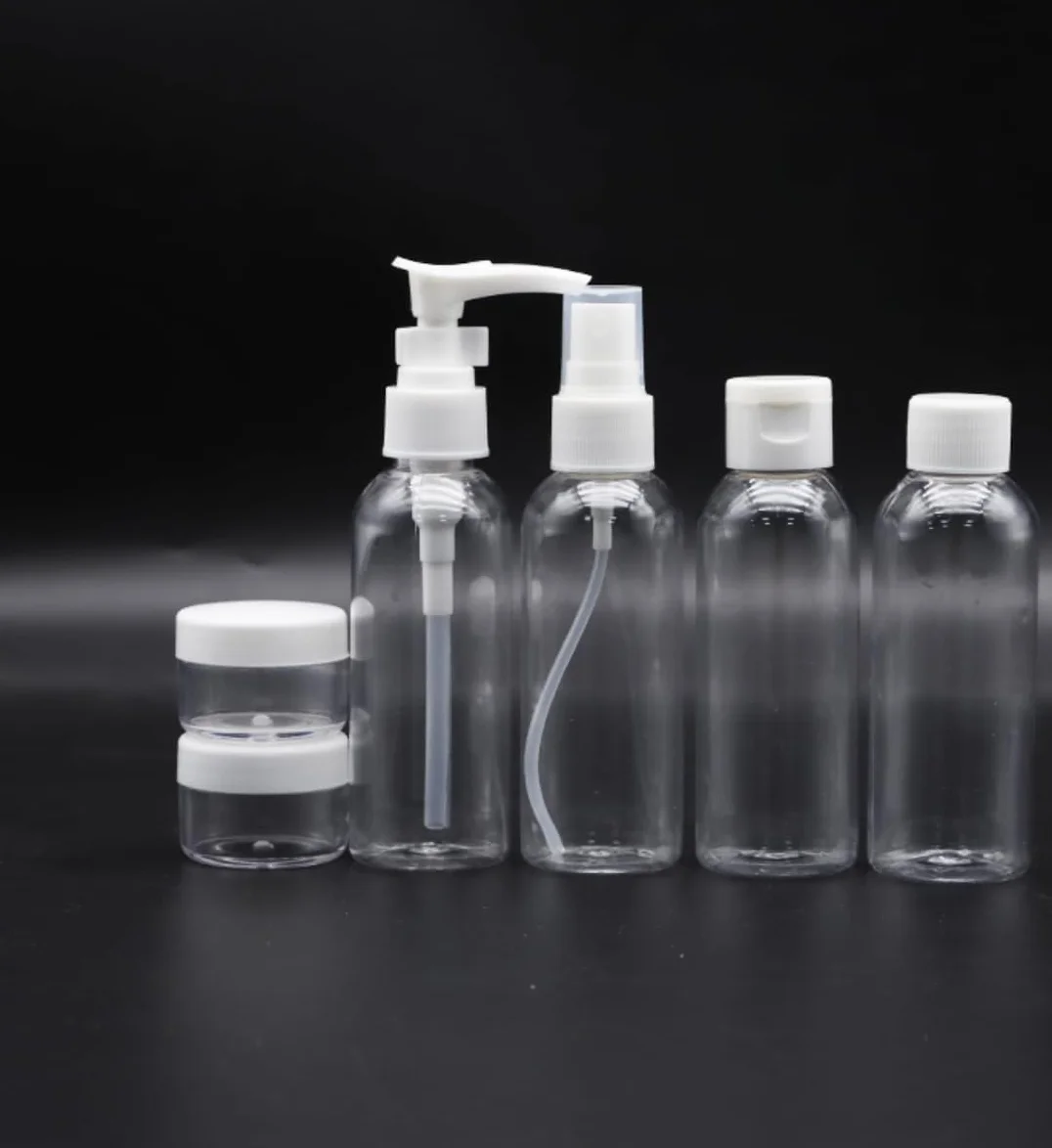 Set de Botellas de Viaje Rellenables 100ml para Champú y Gel - Aviación