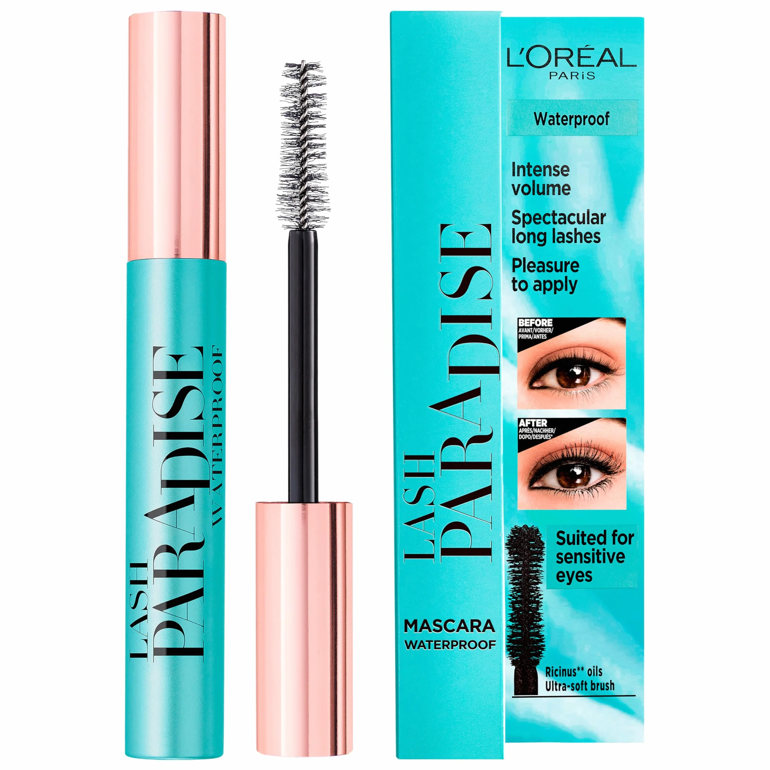 L'Oreal Paris Paradise Extatic Máscara de Pestañas Waterproof Negro 7 ml