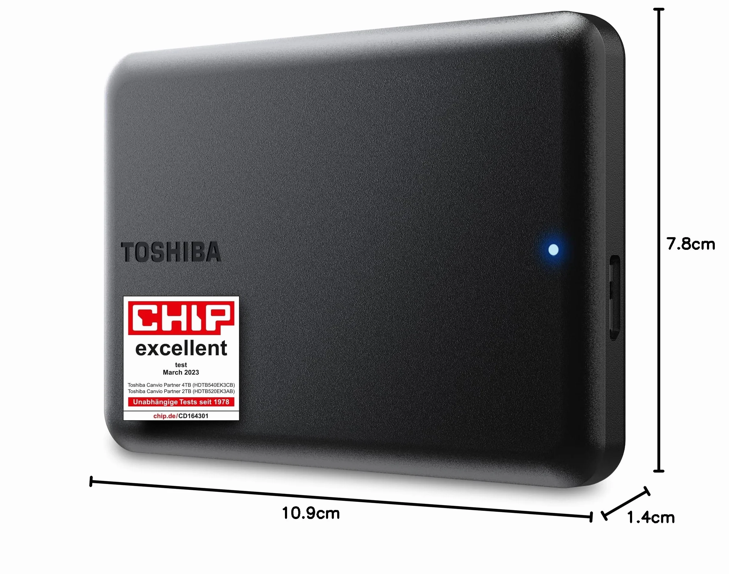 Toshiba Canvio Partner 2TB Disco Duro Externo Portátil 2,5'' USB 3.2