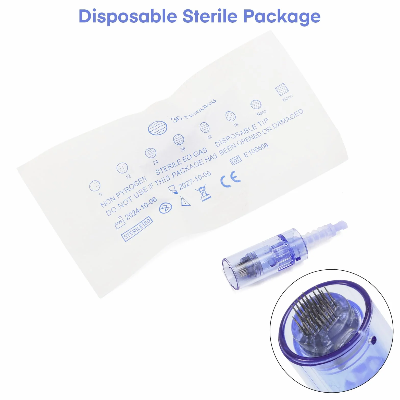 Agujas Dermapen 36 puntas Cartuchos Microneedling para Derma Pen ULTIMA A6 A10 M5 M7 Ranura Bayoneta