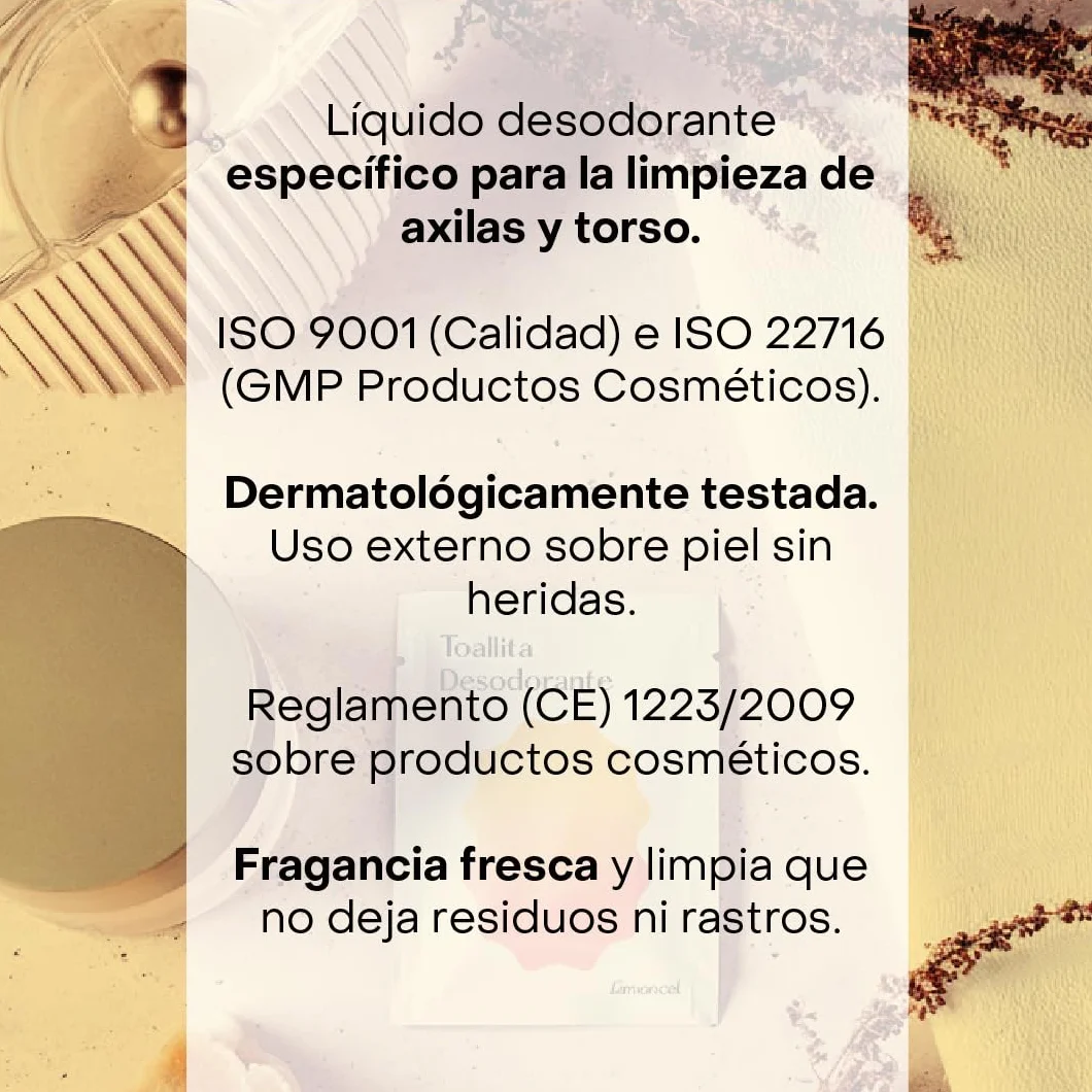 Toallitas Desodorantes Corporales Individuales 10 Unidades, Frescor sin Agua, Tejido Suave Spunlace