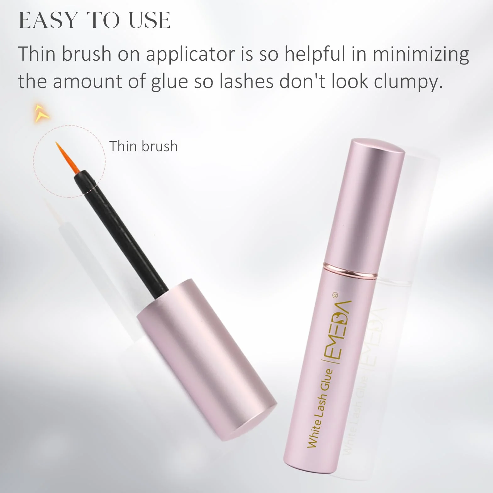 EMEDA Pegamento para Pestañas Postizas 5ml Eyelash Glue Transparente Secado Rápido Duradero