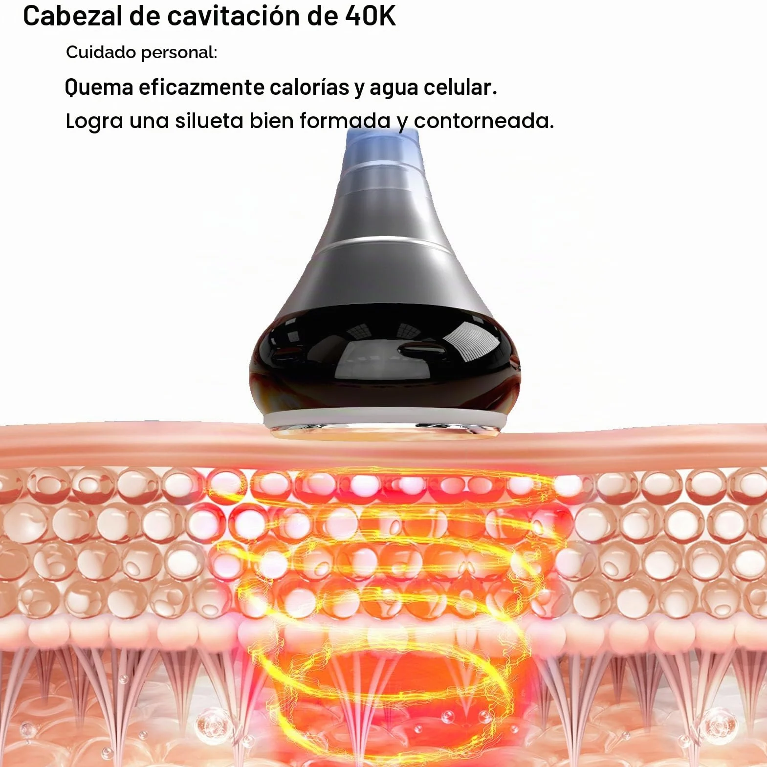 Dispositivo de Radiofrecuencia 3 en 1 para Reafirmación de la Piel, Criolipólisis y Cosméticos Faciales