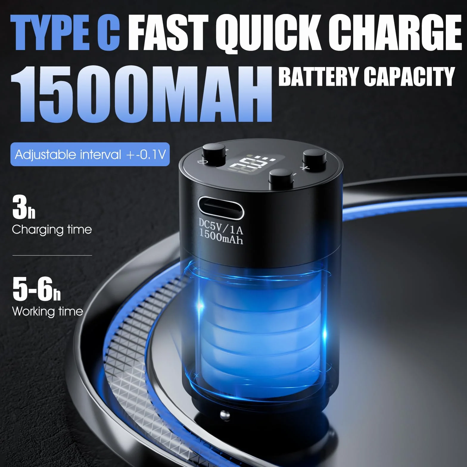 TATELF Set Completo de Máquina de Inalámbrica con 2 Baterías de 1500 mAh – Perfecto para Principiantes, Líneas Finas y Artistas Profesionales – Incluye 20 Agujas Estériles y 10 Botellas de Tinta