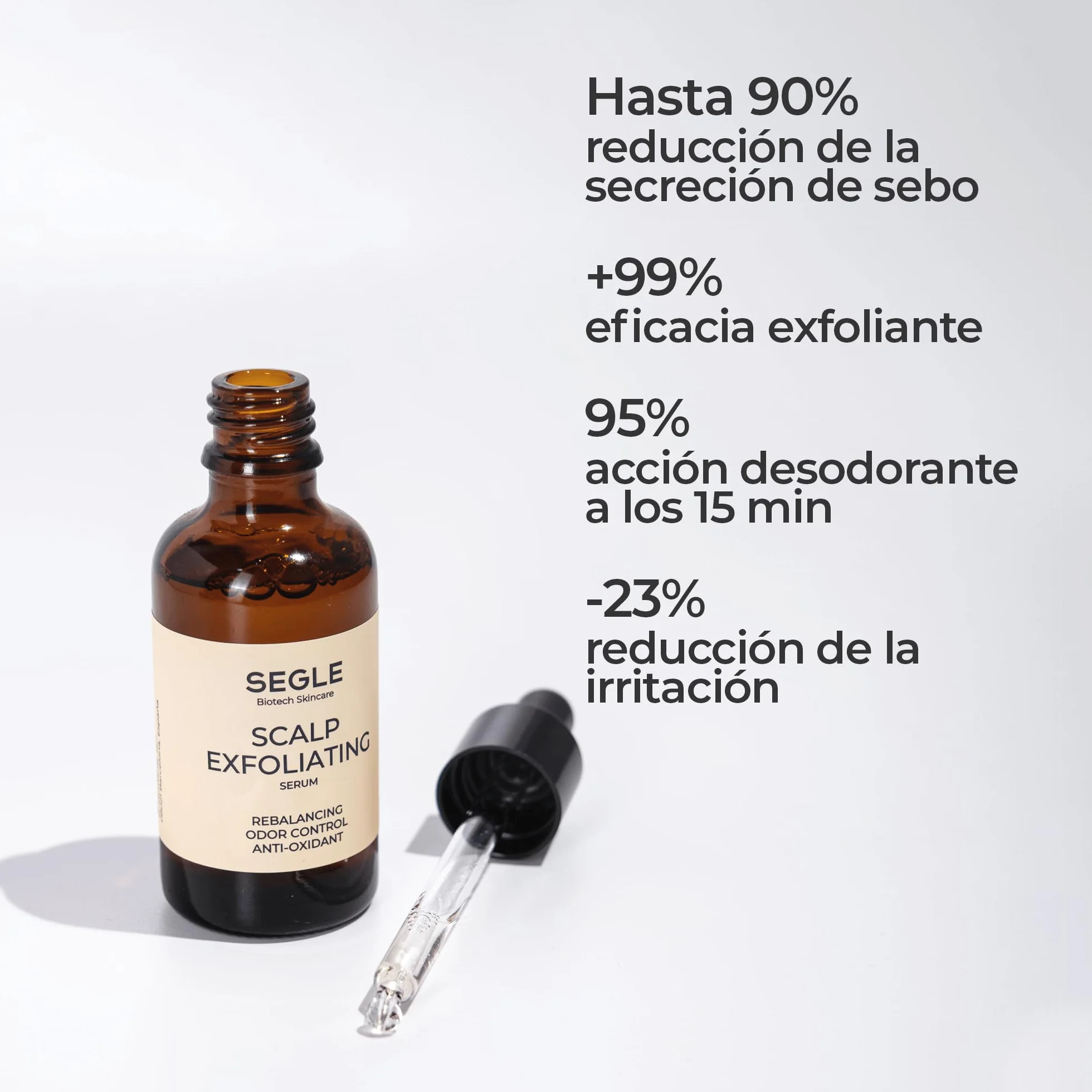 Segle Sérum Capilar Exfoliante Cabello más grueso denso fuerte saludable