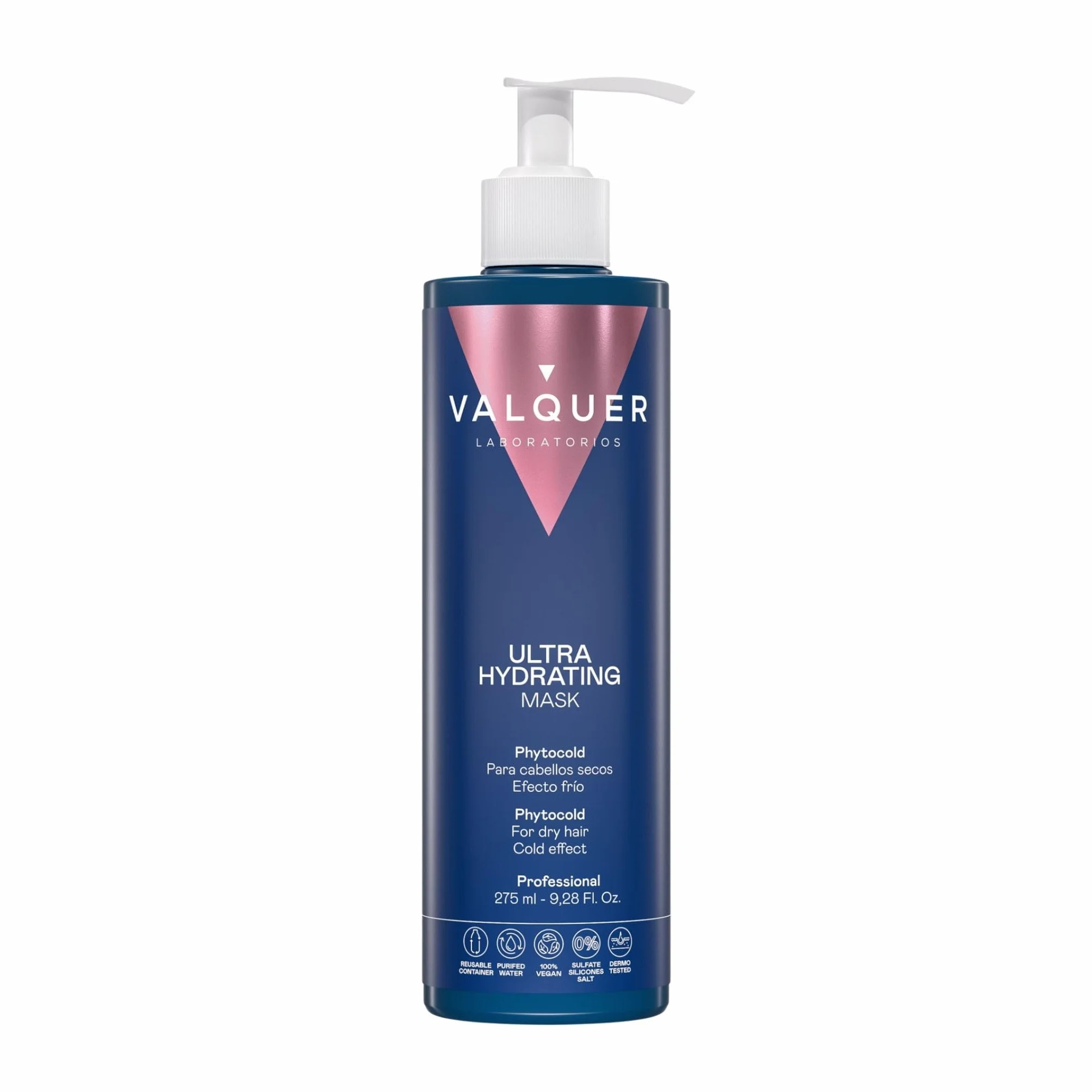 VALQUER Mascarilla Capilar Ultra Hidratante Zero 275 ml Repara, Nutre y Revitaliza Cabello Seco Antifrizz con Keratina, Extracto de Soja y Vitaminas Vegano