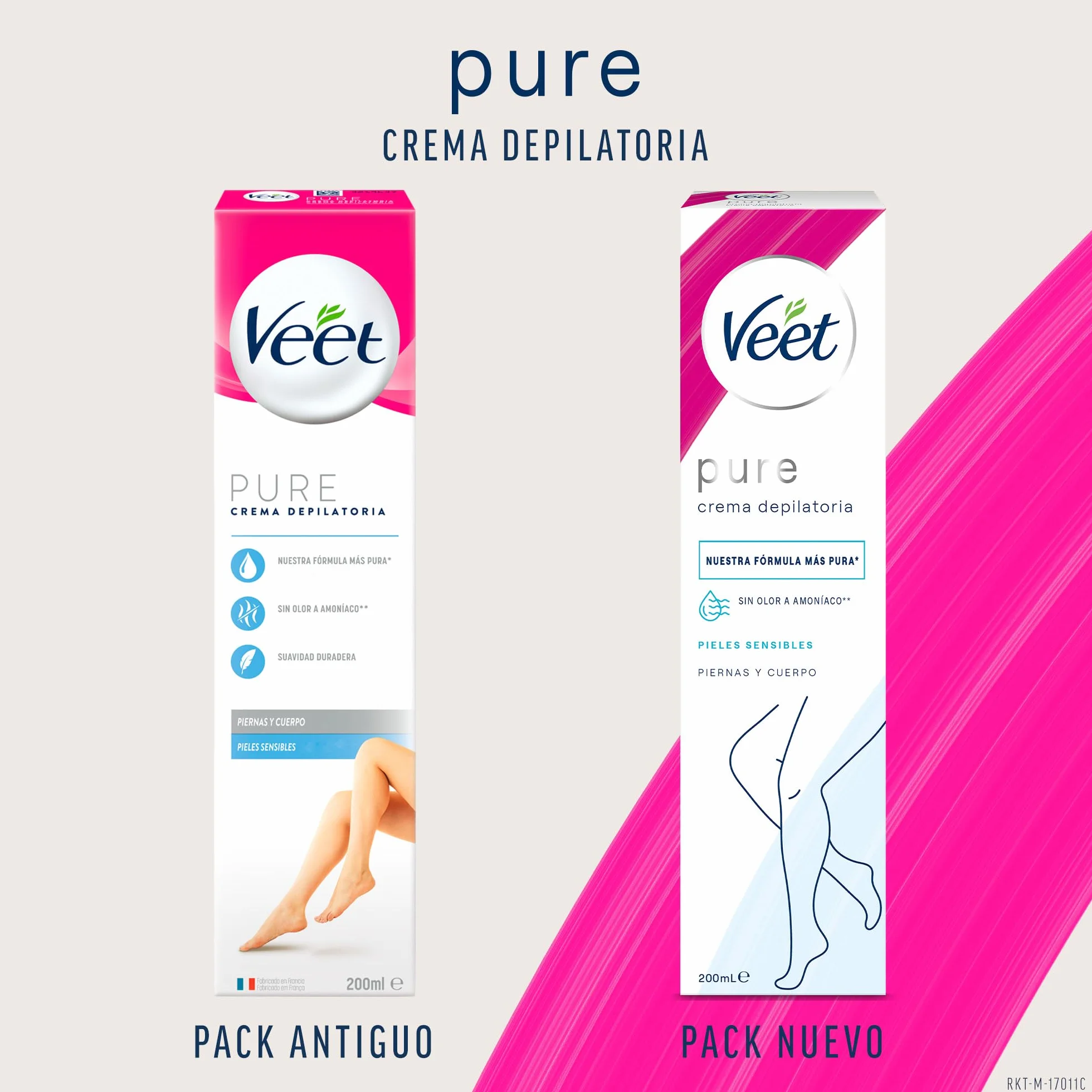 Veet Crema Depilatoria Corporal para Mujer con Aloe Vera y Vitamina E, Pieles Sensibles, 200 ml