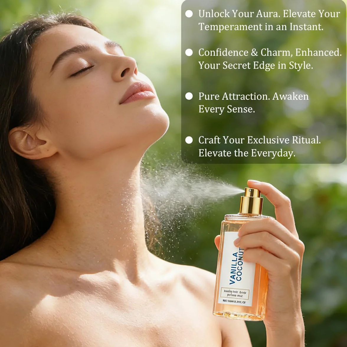 Perfume de vainilla y coco para mujer Spray perfumado larga duración 100 ml