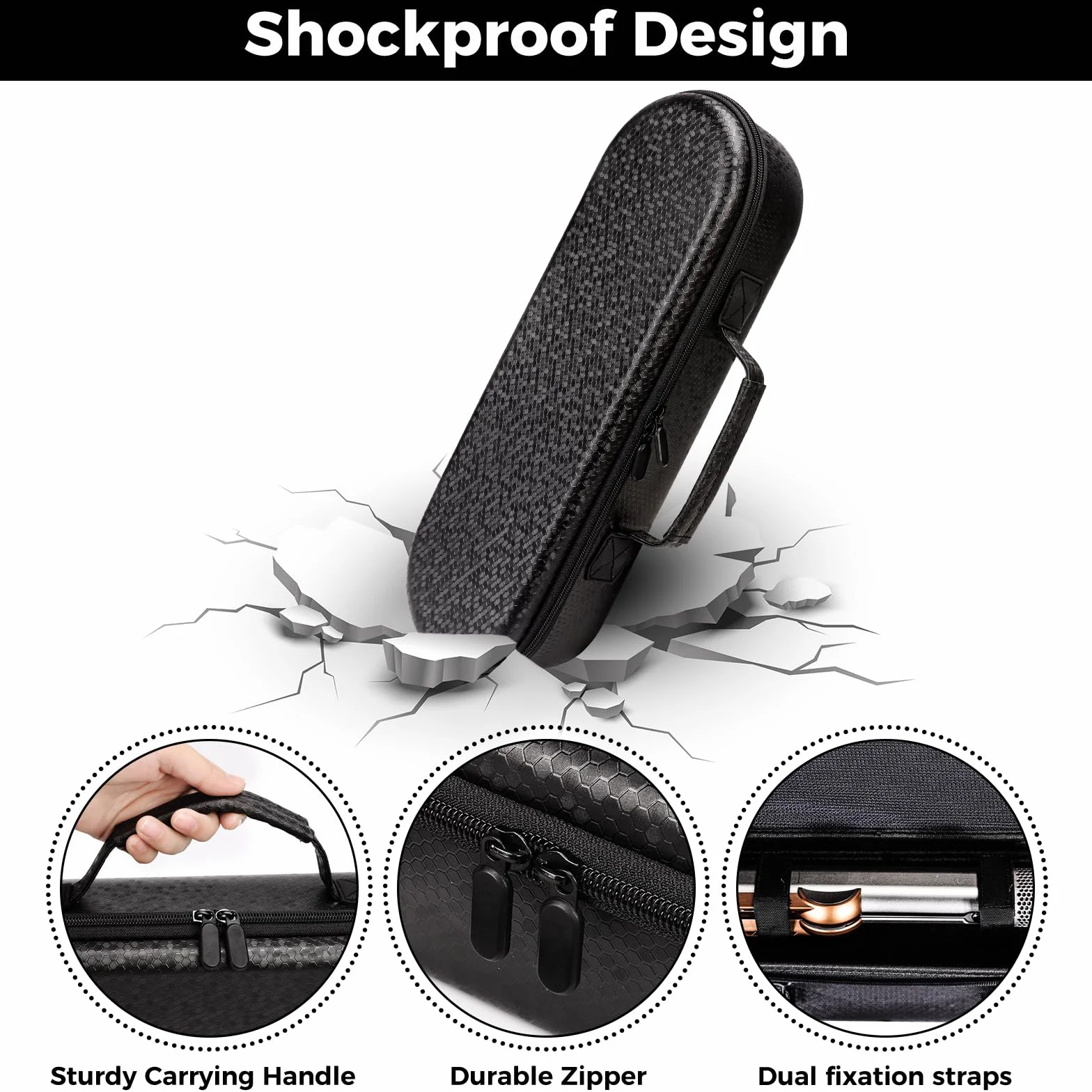 Dyson funda protectora para plancha de pelo Airstrait, bolsa de viaje, almacenamiento, Negro