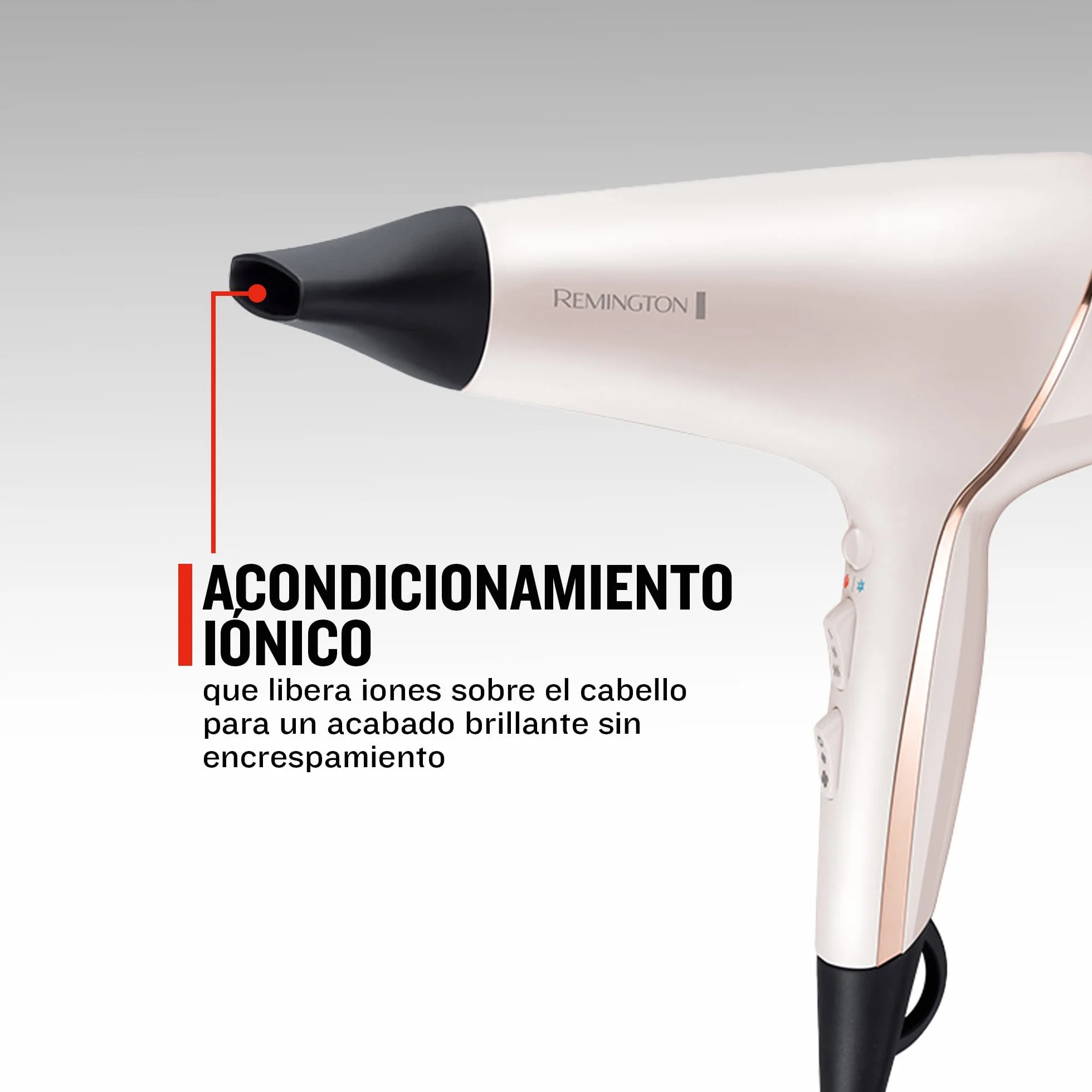 Remington PROluxe Secador de Pelo Profesional 2400 W Motor AC Iónico OPTIHeat AC9140