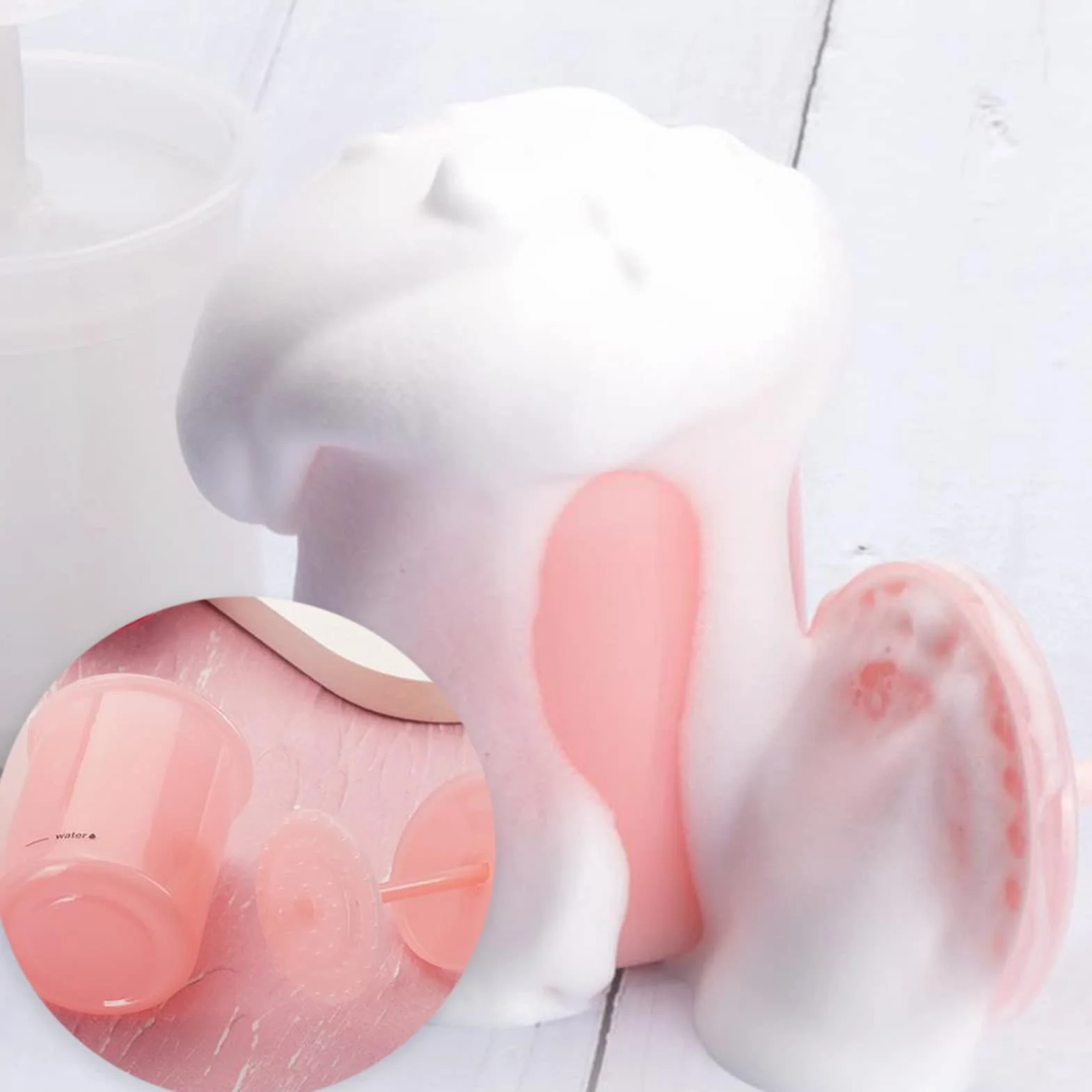 SZXMDKH Espuma para hacer burbujas de plástico portátil limpiador facial cuidado de la piel
