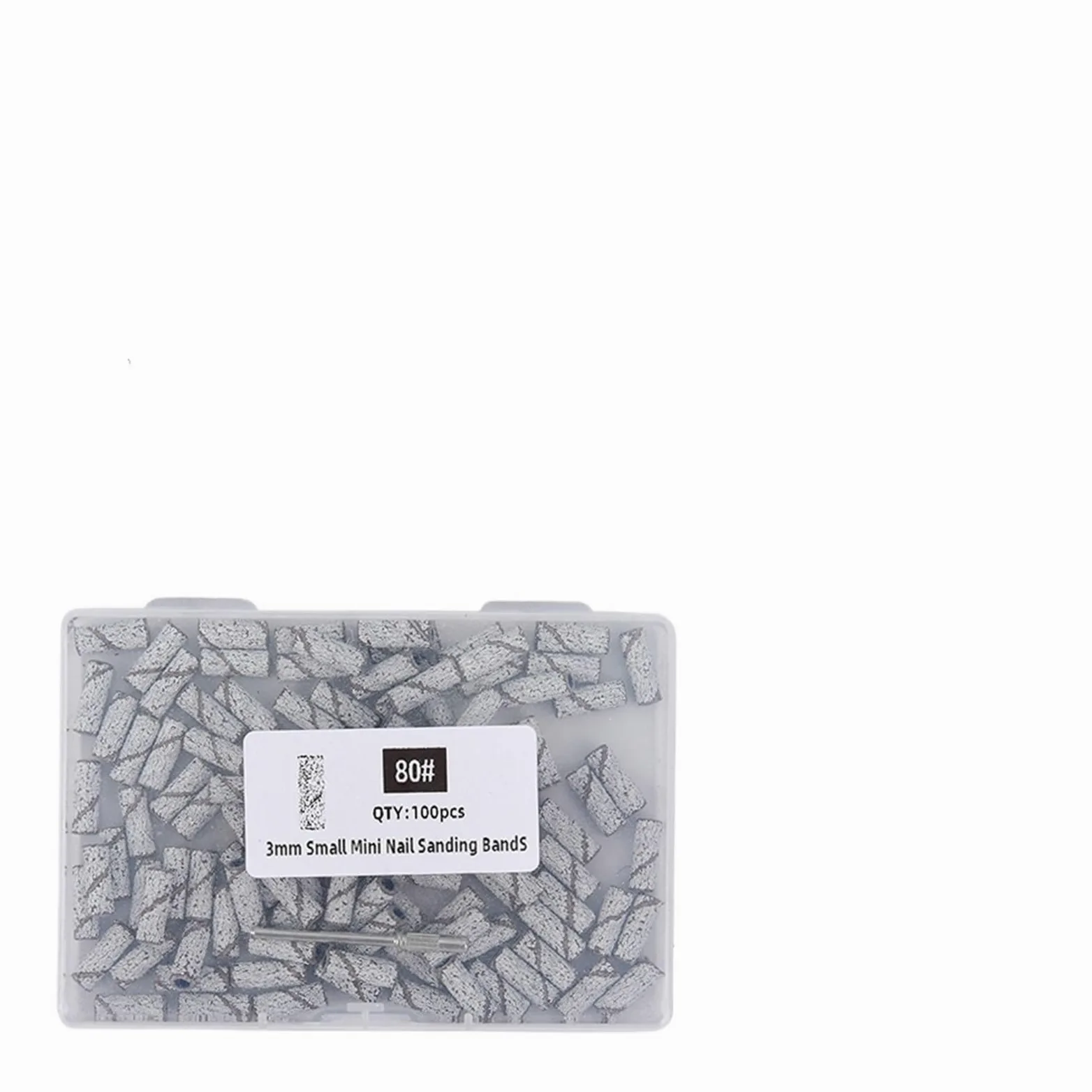 Fresas Torno Para UñAs For perforación de uñas, fresado, manicura, salón, accesorio papel lija para Manicura(100pcs 80 grit)