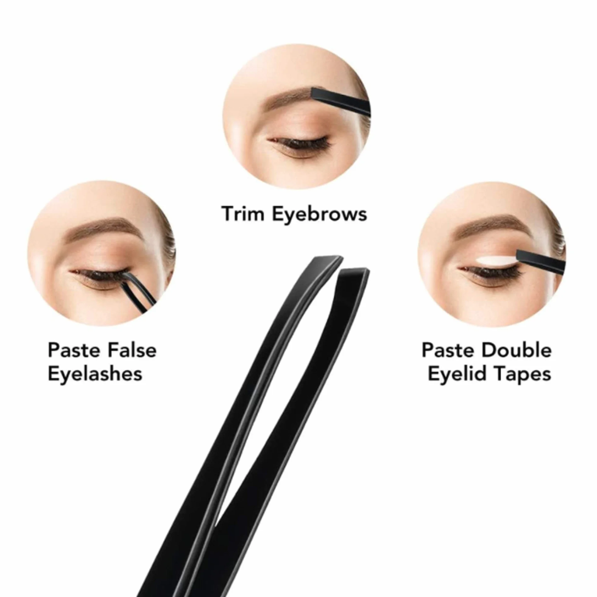 Juego de 6 Piezas Recortar Cejas Pinzas Tijeras Maquinilla Afeitar Cepillo Acero Inoxidable