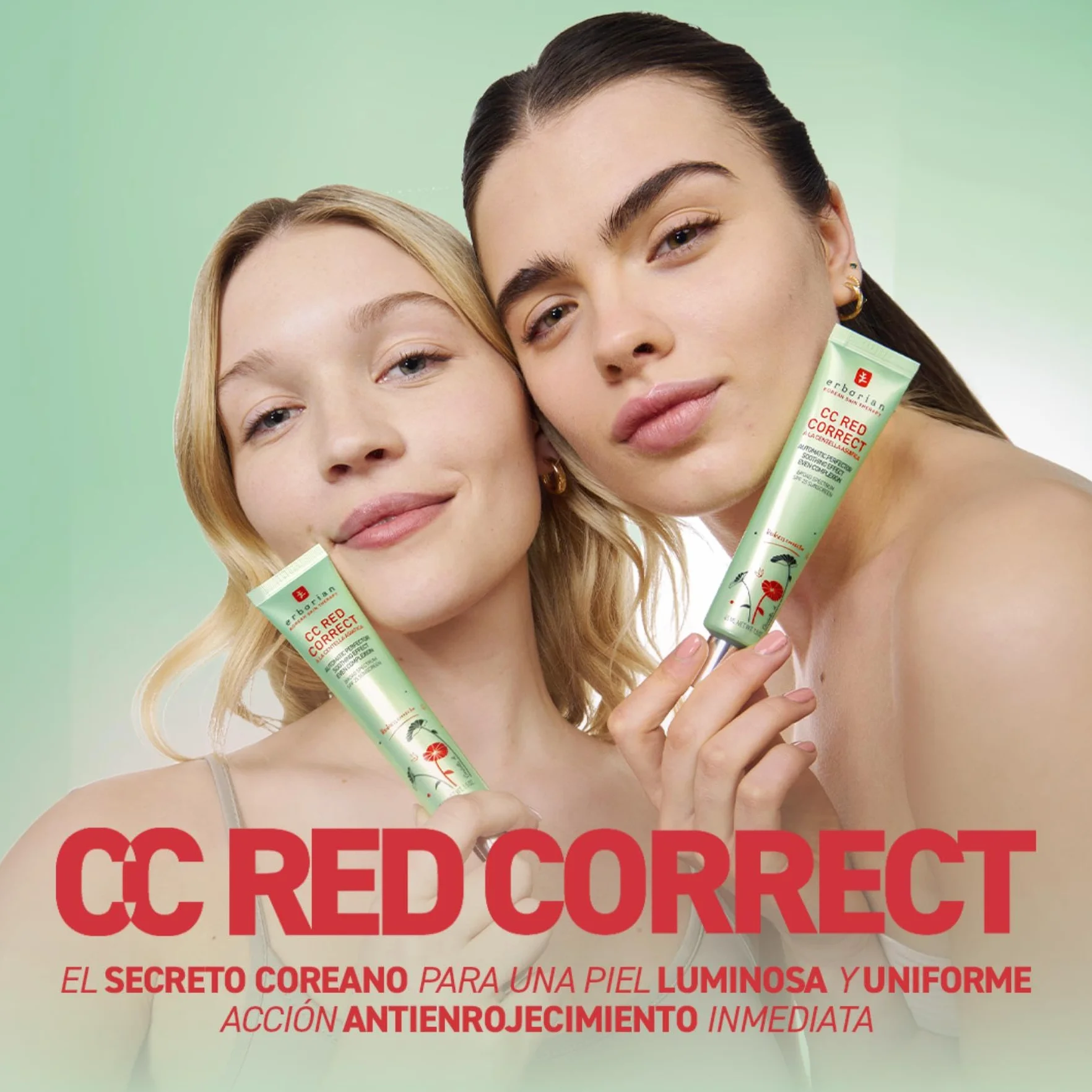Erborian CC Red Correct Crema Tinte Antirojeces SPF 25 Tratamiento Cosmético Coreano