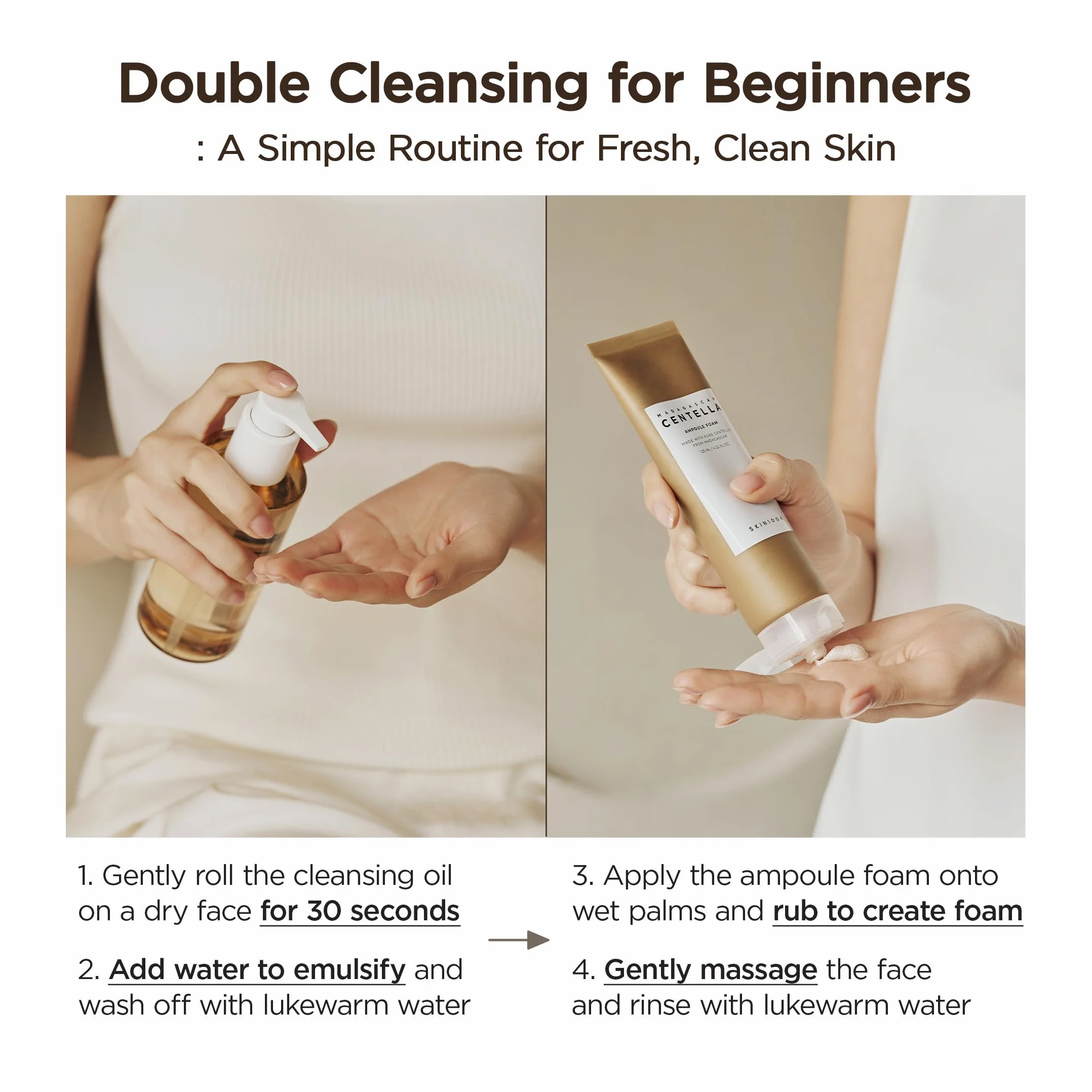 MADAGASCAR CENTELLA DOUBLE CLEANSING DUO SKIN 1004