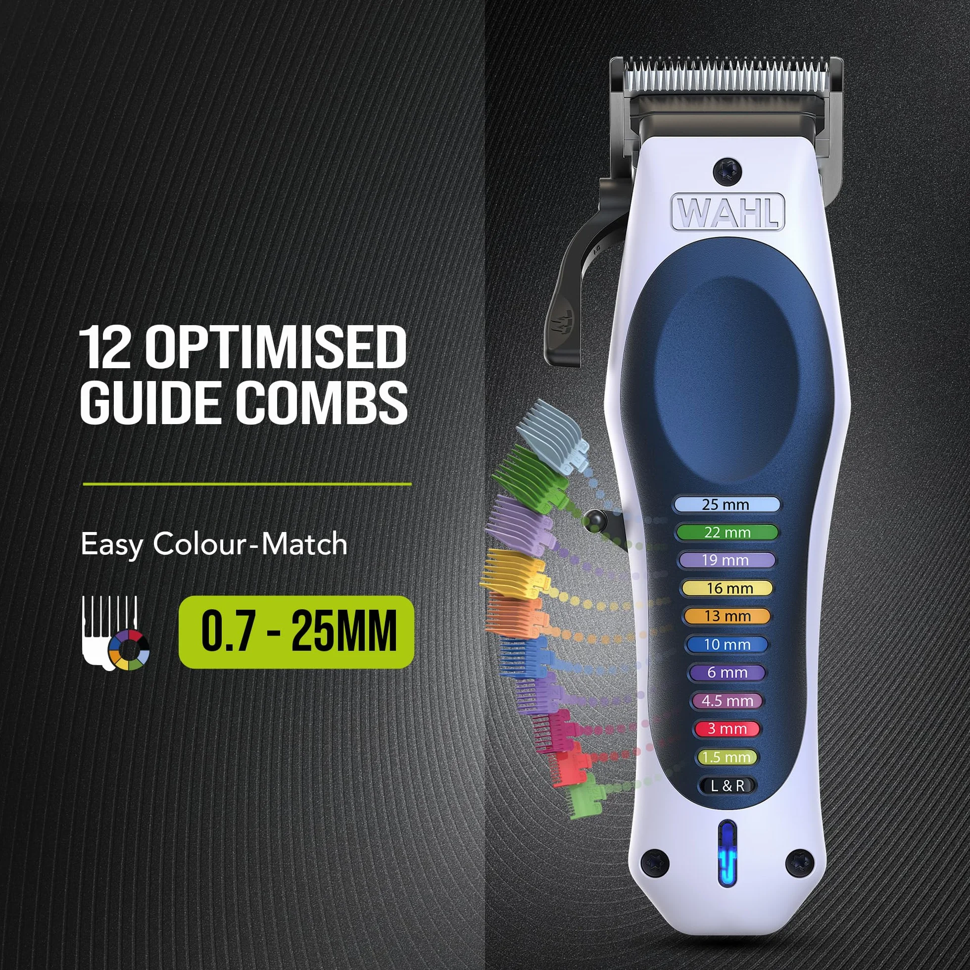 WAHL Color Pro Lithium Combi Kit, Kit de Corte de Pelo Total, Cónico, Batería Potente