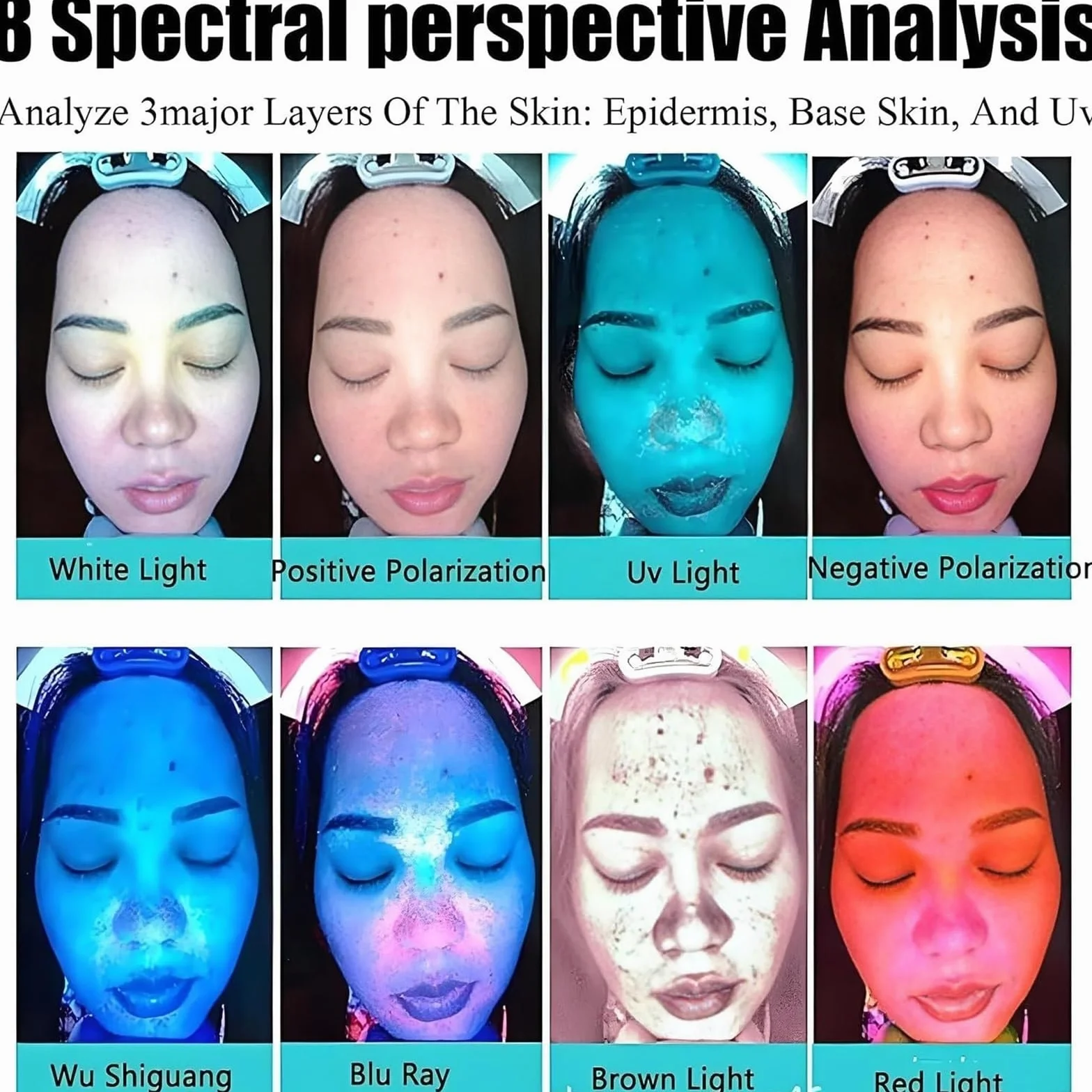 Analizador de Piel Profesional de 13,3/21,5 Pulgadas, máquina de análisis Facial 3D, detección y análisis de Piel Facial de 38 MP, Detector de Piel para un Cuidado de la Piel Saludable(21.5in)
