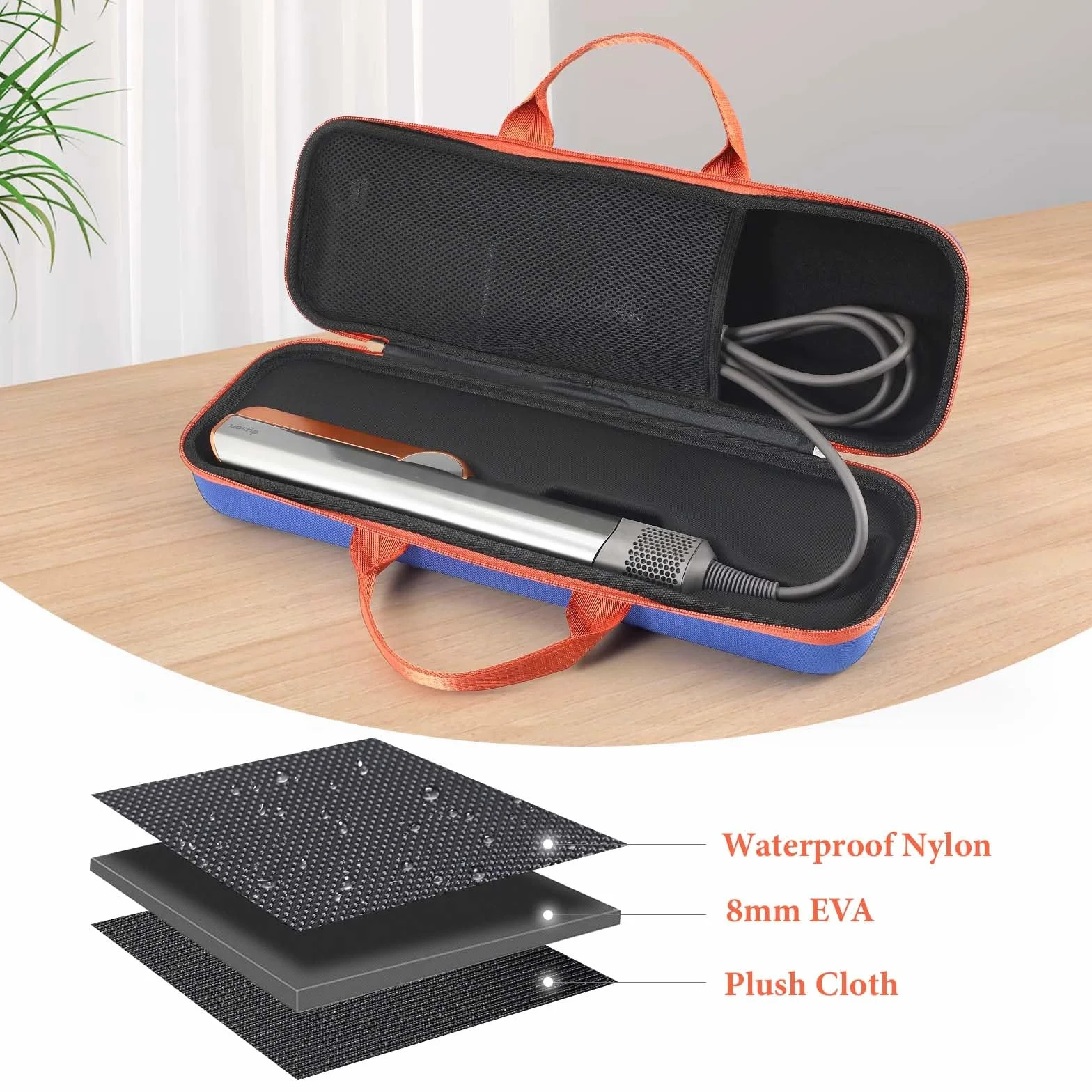 Funda rígida para Dyson HT01 Airstrait, azul, Clásico