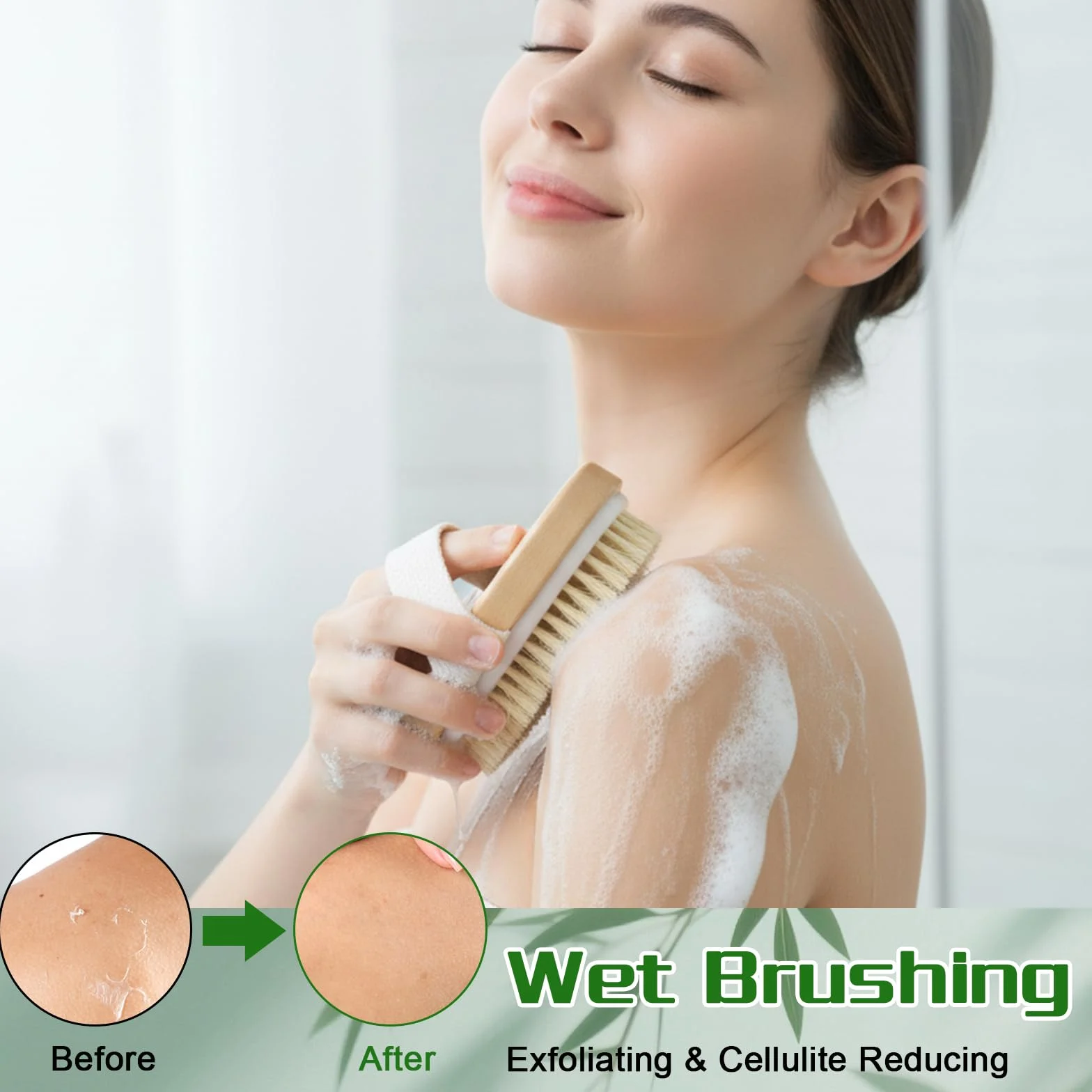 12 cepillos exfoliantes para el cuerpo con nódulos de masaje para piel seca, exfoliante corporal para ducha, baño, mejora la circulación de la espalda, piel muerta, exfoliante de belleza