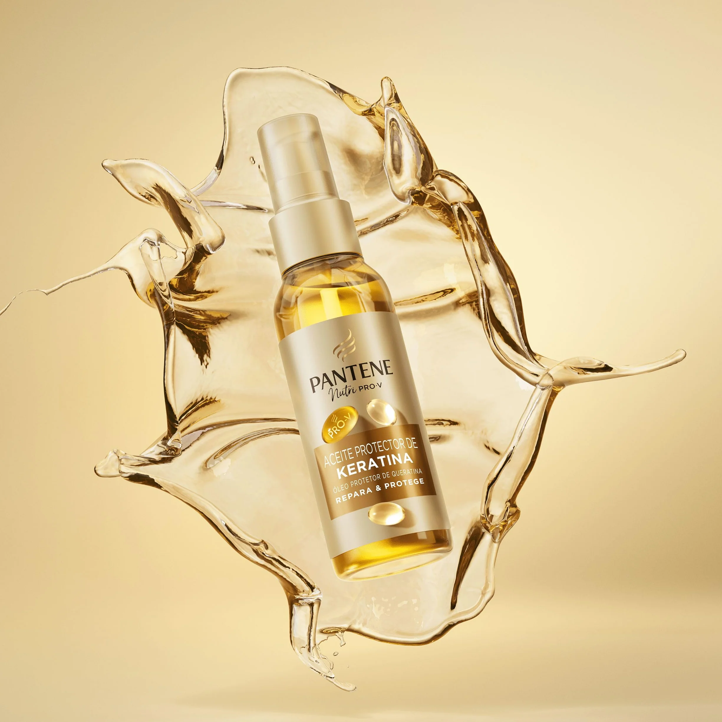 Pantene Pro-V Aceite Protector Keratina 100ml Repara Y Protege Cuidado Intensivo Pelo Seco Y Dañado