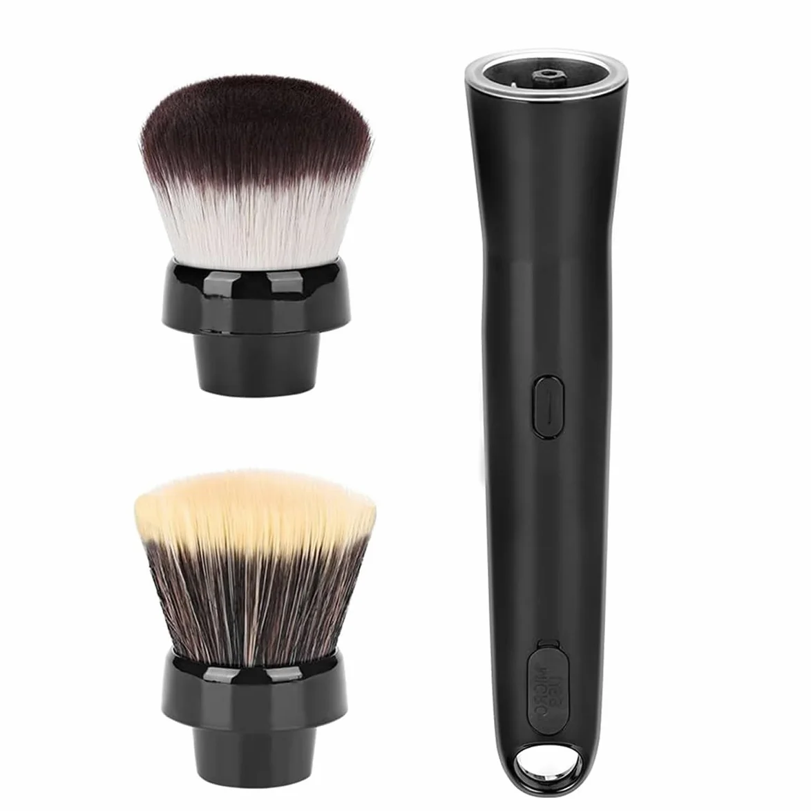 Brocha de maquillaje eléctrica, brochas de base giratorias automáticas con cabezales extraíbles para una aplicación de maquillaje suave y uniforme, diseño portátil recargable por USB