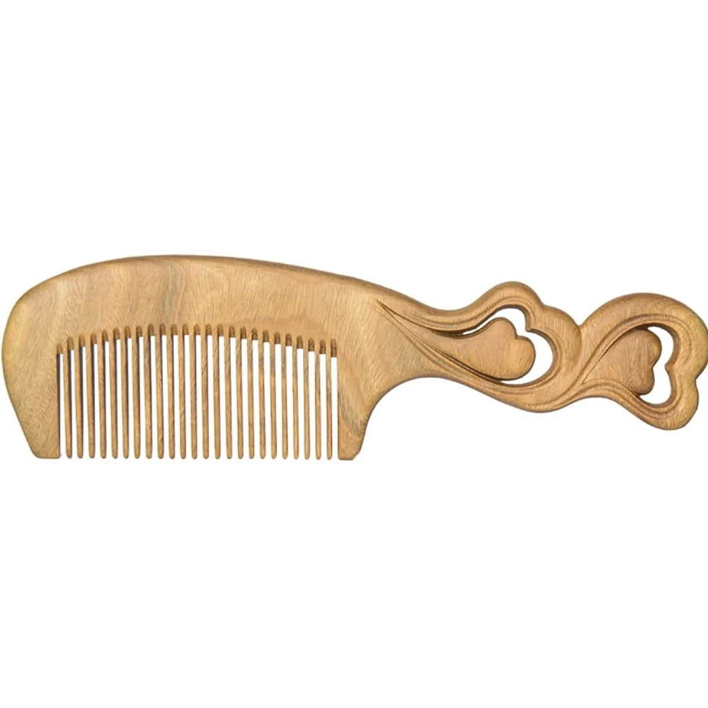 Peines para Hombres Peine de Madera para peinar el Cabello con Mango para Alisar el Cabello Peine para Mujeres Peine de Cabello Largo para Hombres Fi (AA)