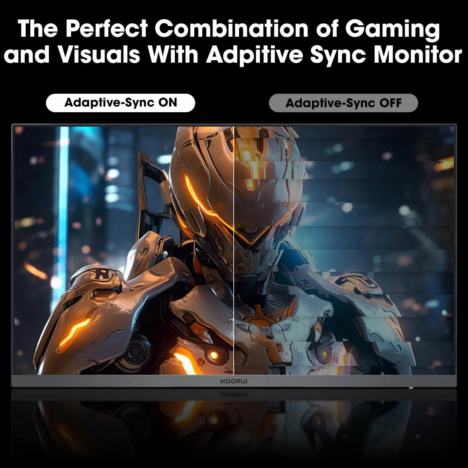 KOORUI 24E6CA Monitor Gaming Curvo 24 Pulgadas 180Hz 1ms 1500R HDR VA 3000:1 FHD 1920x1080