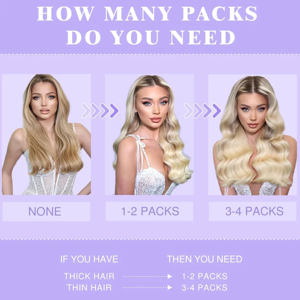 Extensiones de Pelo Natural Marrón Oscuro Cabello Humano 20 Piezas 35cm 40g