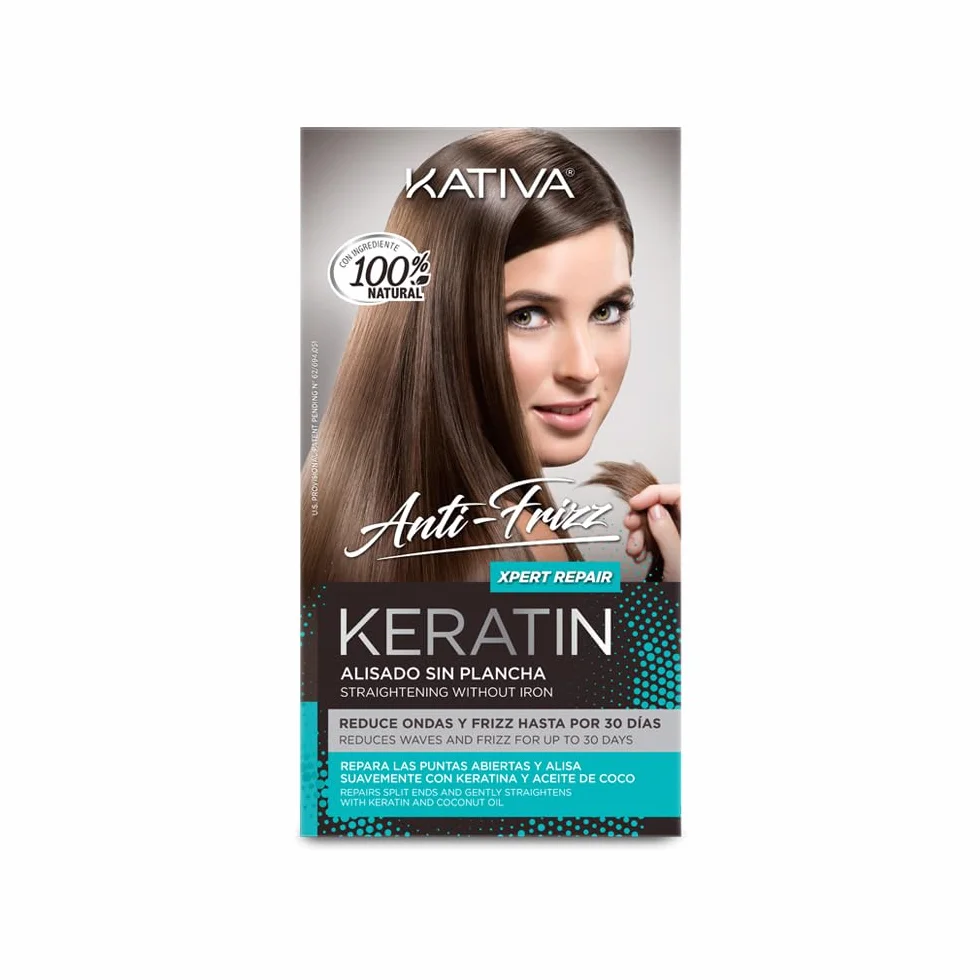 KATIVA Keratin Anti-Frizz Alisado Sin Plancha Repara Puntas 200 g