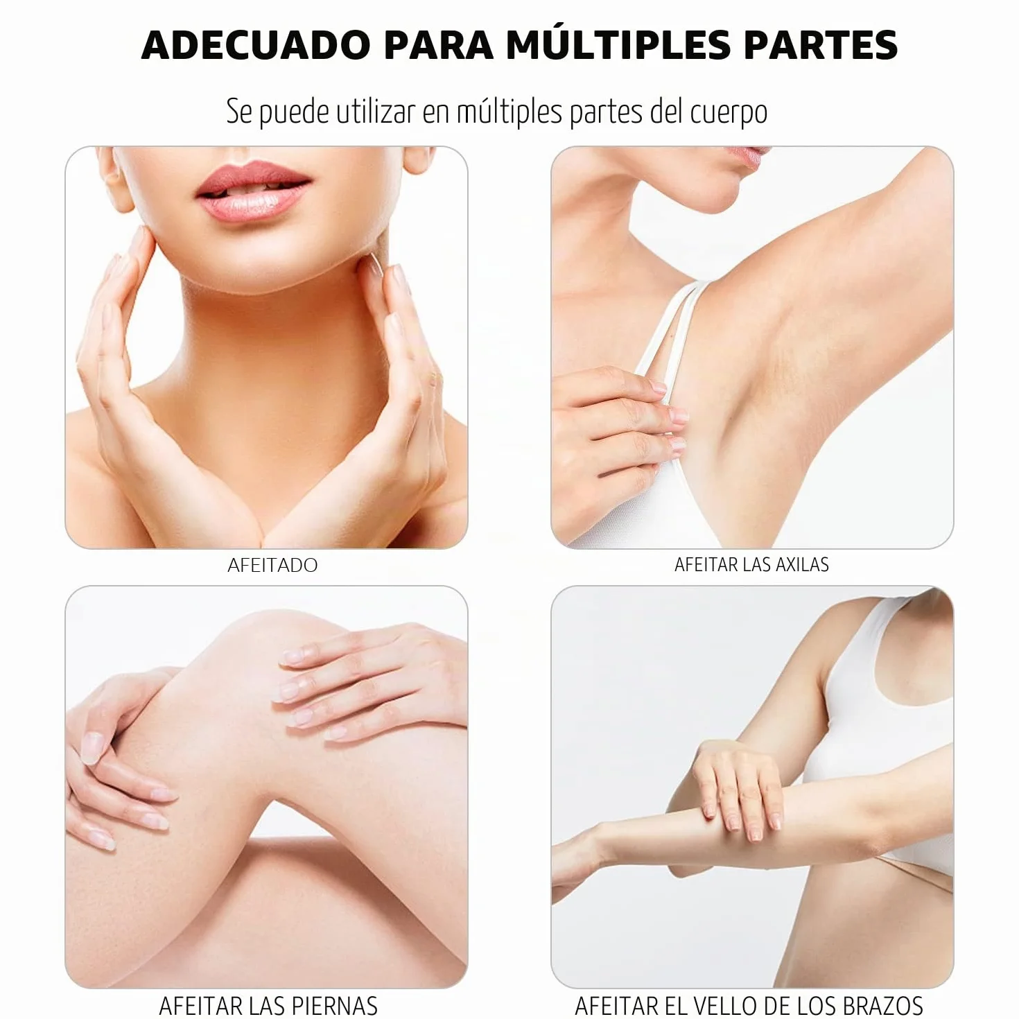 4 cabezales de repuesto para depiladora facial con 2 cepillos de limpieza, herramientas de repuesto para depilación adecuados para labios, barbilla y mejillas (solo apto para primera generación)