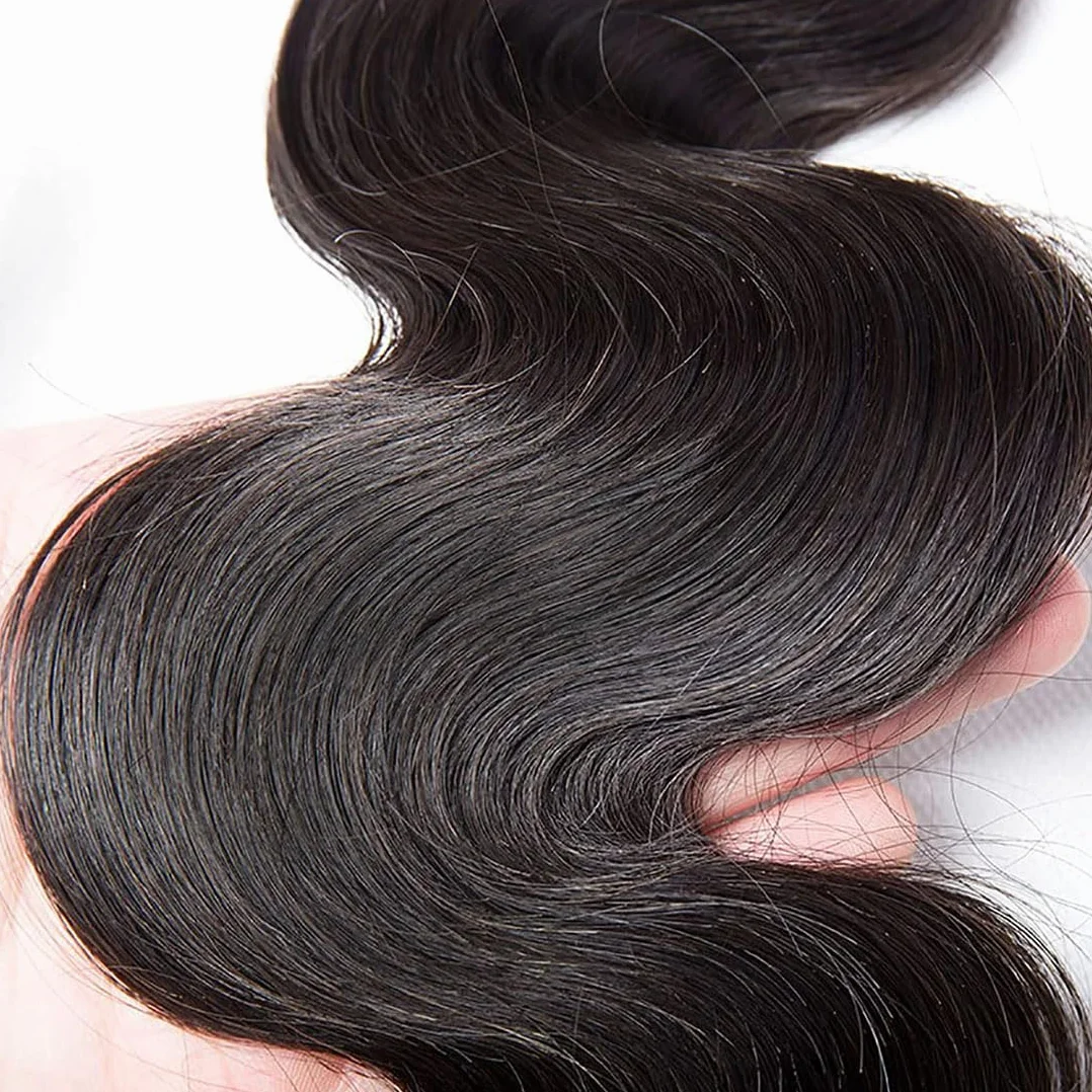 Extensiones de pelo humano sin procesar, extensiones de pelo humano sin procesar, doble trama #1B, color negro natural, 3 paquetes por paquete, 150 g, 18, 20 y 22 pulgadas