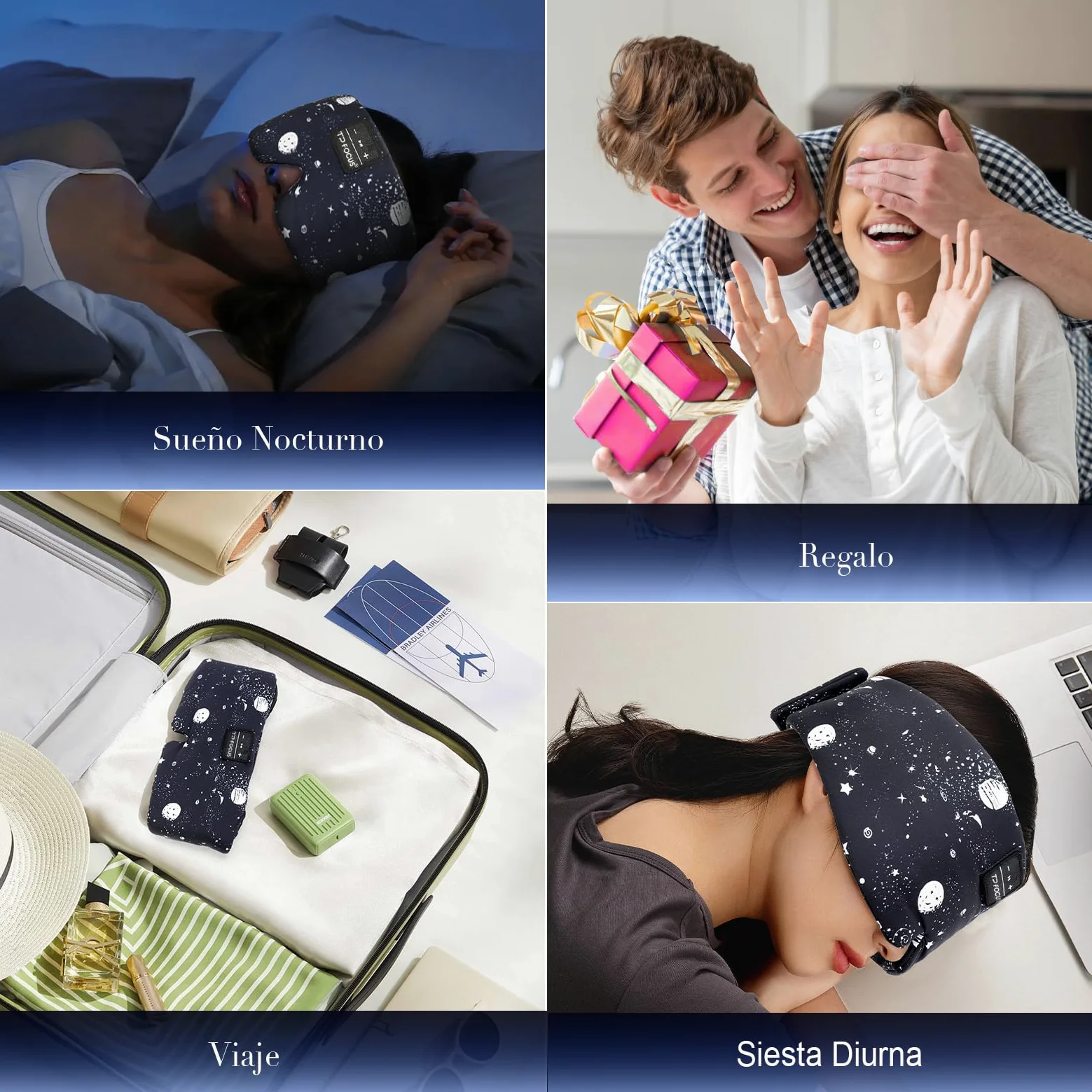 Antifaz para Dormir Bluetooth5.4 Auriculares Bluetooth Antifaz Seda de Morera 6A Sleep Mask 200% Blackout con Auriculares Bluetooth para Viajes/Siesta/Yoga/Meditación/Relajación-Estrellas | Seda suave y fresca | Sonido nítido | Altavoces ultrafinos | Lava