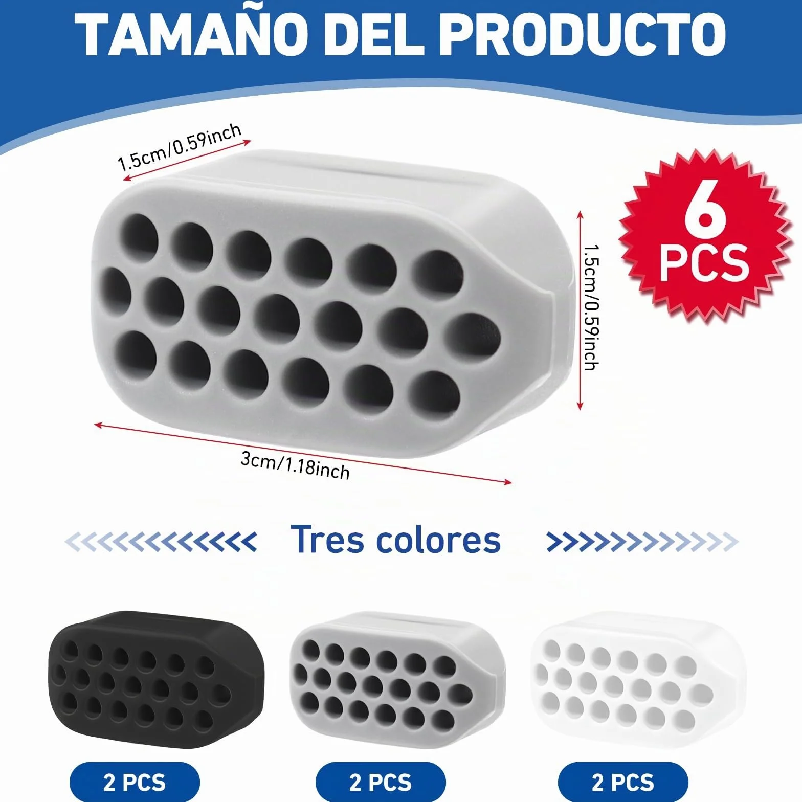 XIANGLONGY 6 Piezas Ejercitador de Mandíbula, Jaw Exerciser, Masticador Mandíbula para Fortalecer y Apretar