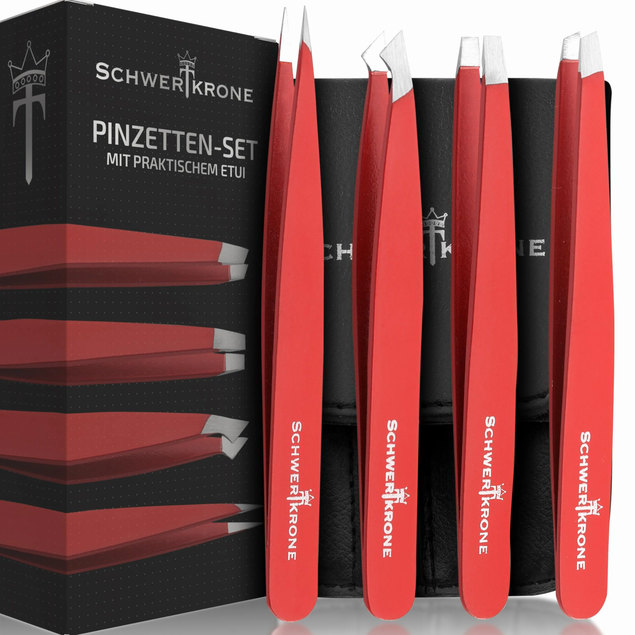 Schwertkrone Juego de 4 pinzas para arrancar cejas