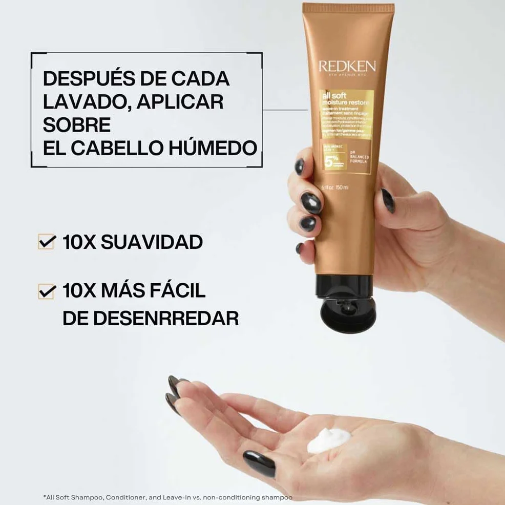 Redken All Soft Mascarilla Hidratante con Aceite de Argán para Cabello Seco y Frágil 250 ml
