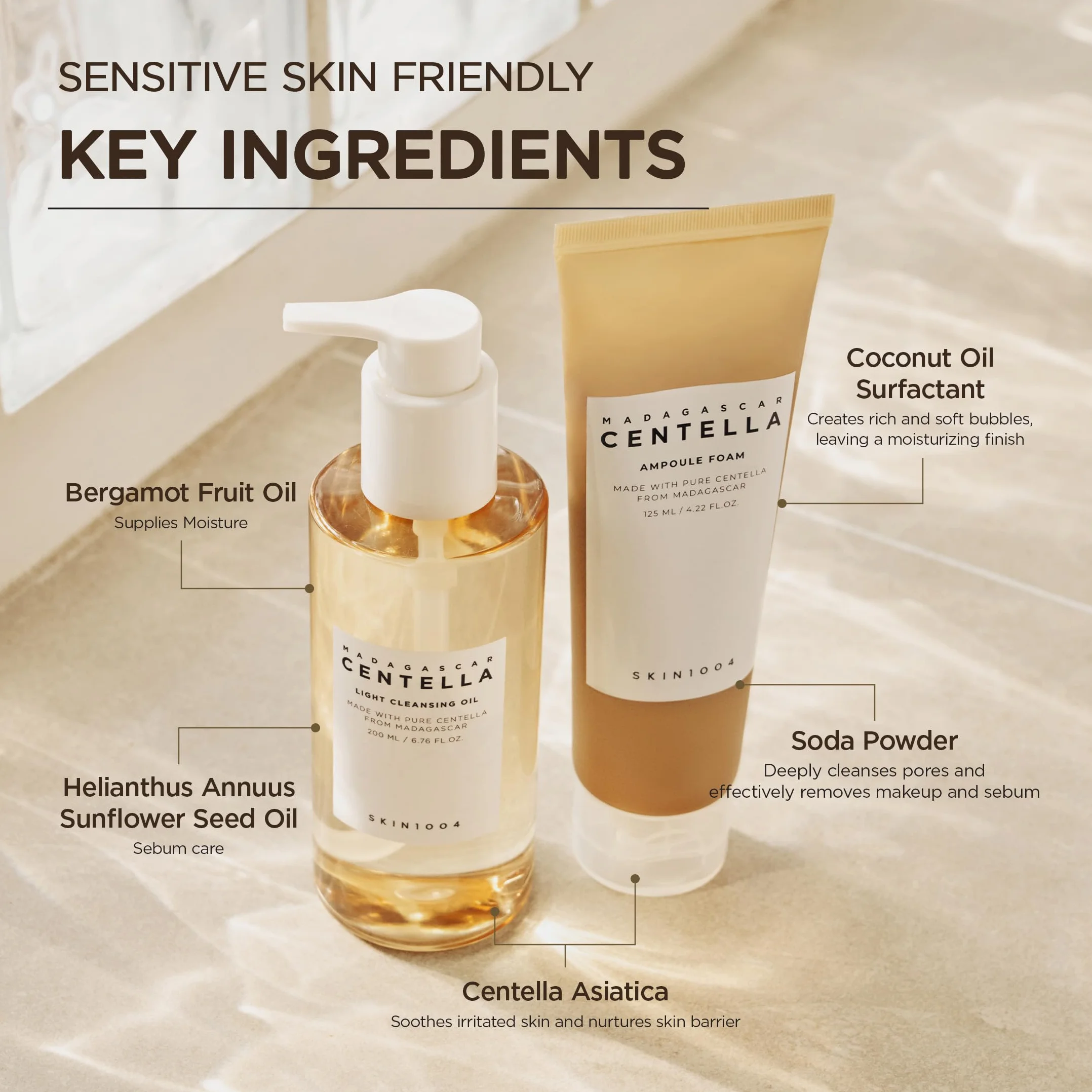 MADAGASCAR CENTELLA DOUBLE CLEANSING DUO SKIN 1004
