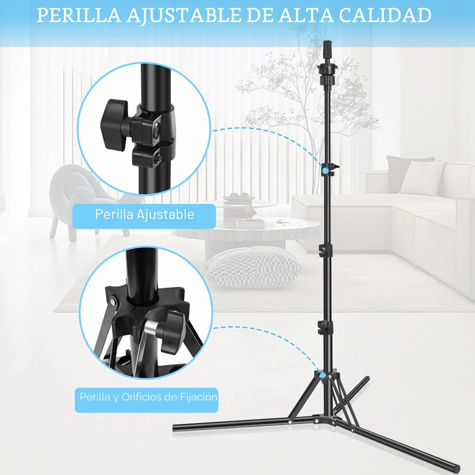 Soporte Para Pelucas Y Cabezas De Maniquí Con Bolsa De Transporte, Trípode Ajustable 50-160cm, Negro