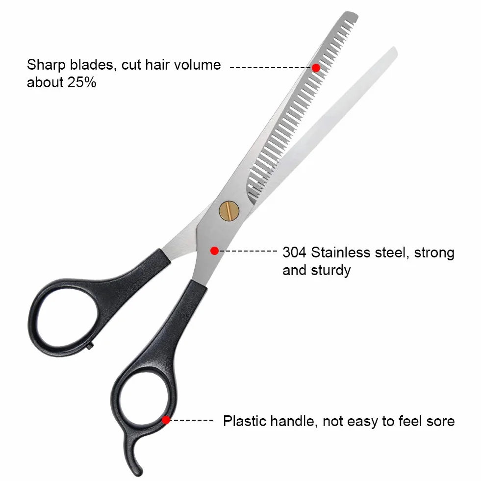Tijeras Peluqueria Profesional 6,5 Pulgadas Acero Inoxidable Kit