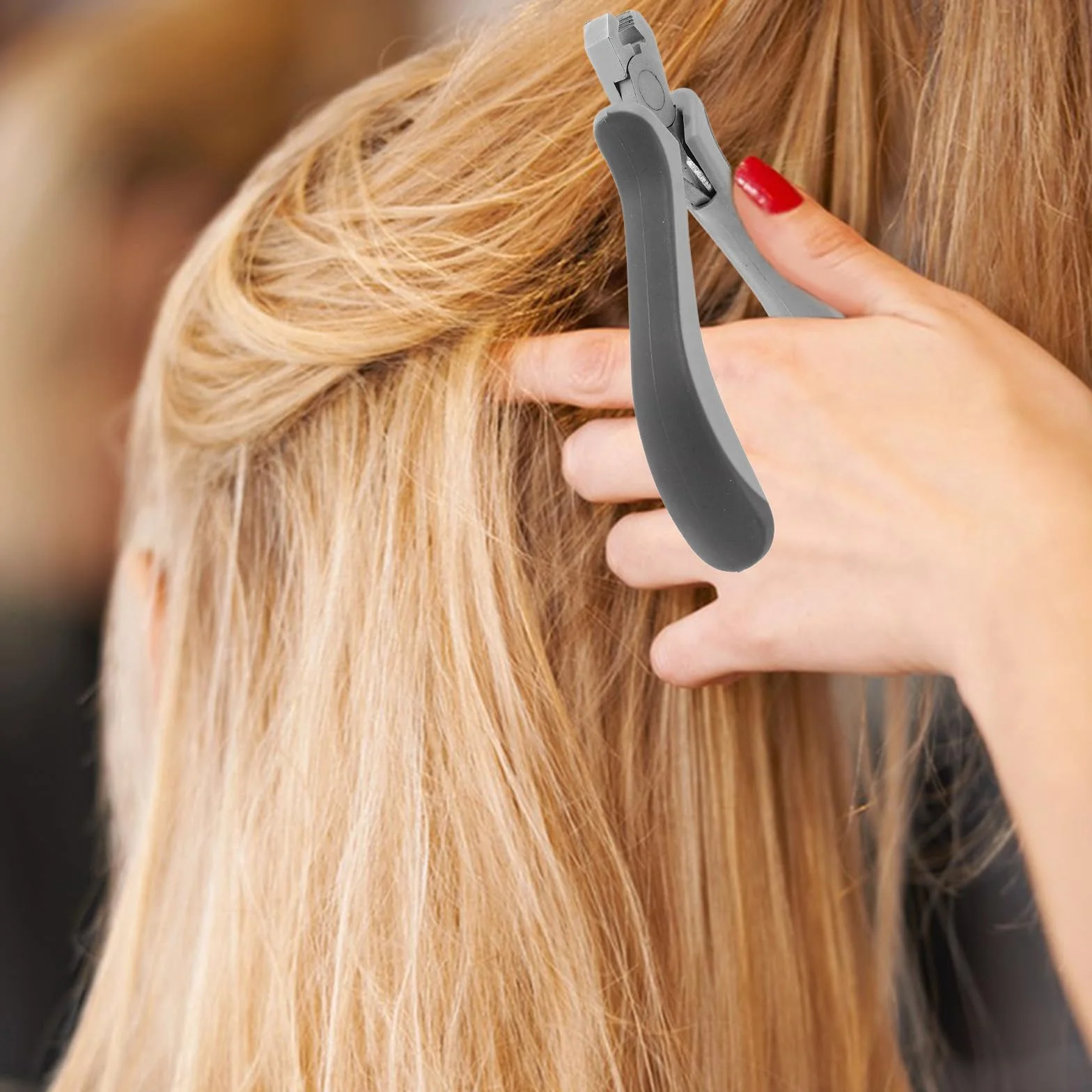 Alicates para Quitar Extensiones de Cabello Metálicos 6d, Herramienta Fina para Salón, Extracción Rápida