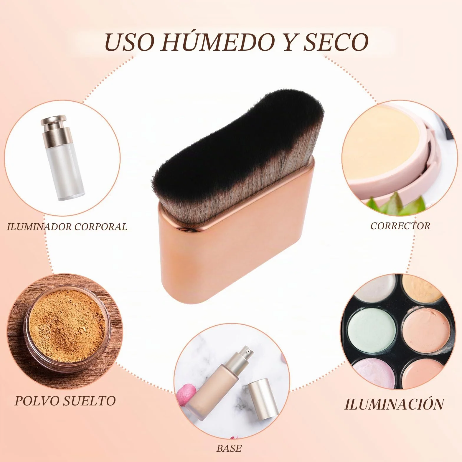 Brocha autobronceadora Kabuki para cuerpo y piernas