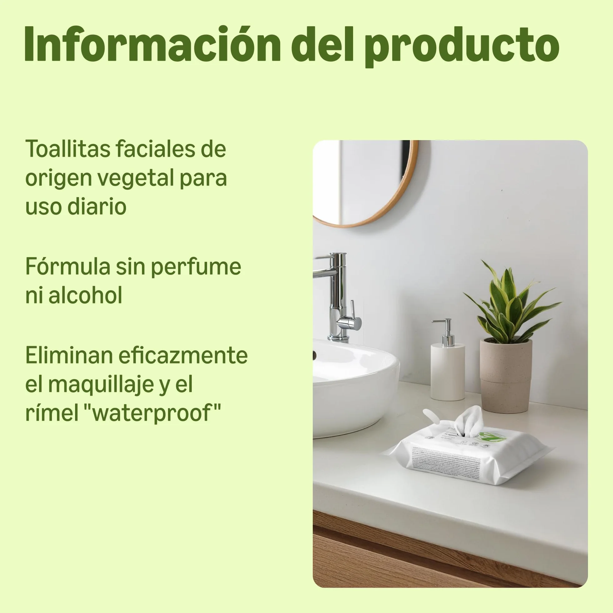 Amazon Toallitas de limpieza facial con aloe vera, 25 toallitas sin fragancia
