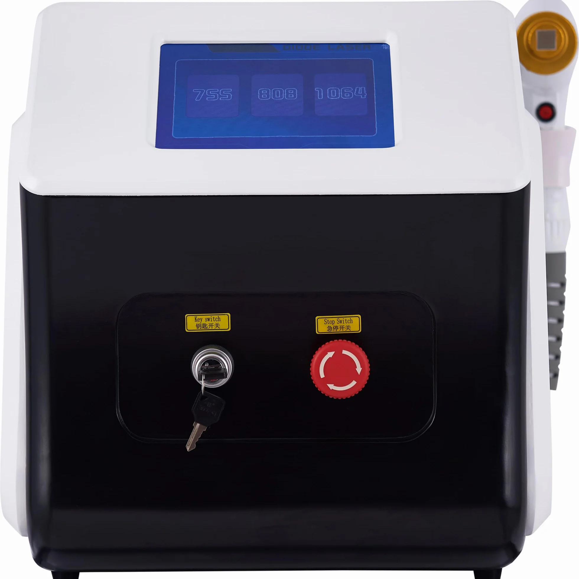 Depilación láser de diodo de 808 nm con 3 longitudes de onda | Piel suave, apto para rostro y cuerpo, 3 piezas de mano intercambiables, ideal para el hogar y salones de belleza