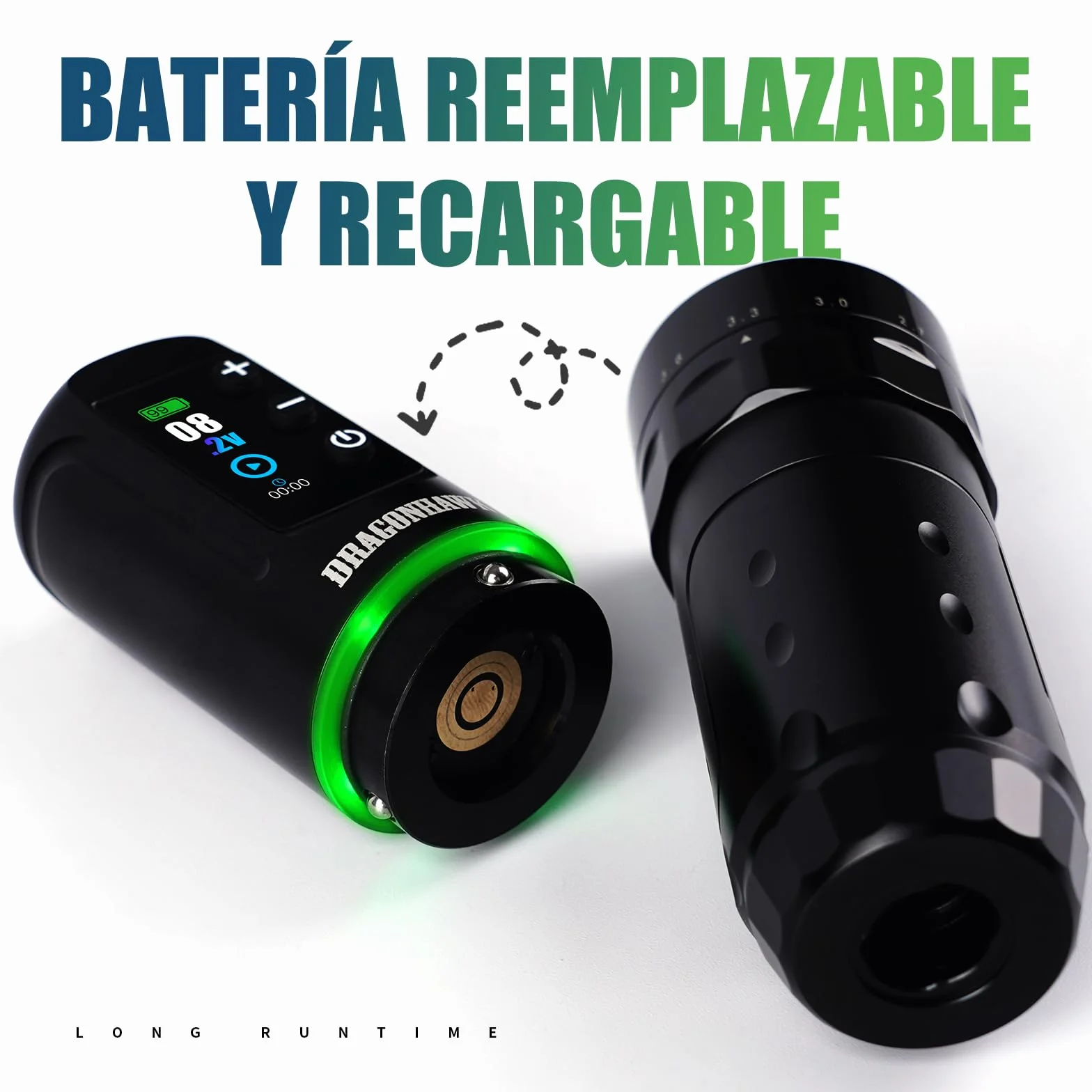 Dragonhawk L3 Kit de Tatuaje, Máquina de Tatuar Inalámbrica con Recorrido de 2.4-4.2 mm y Batería de 2000 mAh, Impresora de Esténciles, 20 Agujas Cartucho para Principiantes y Artistas