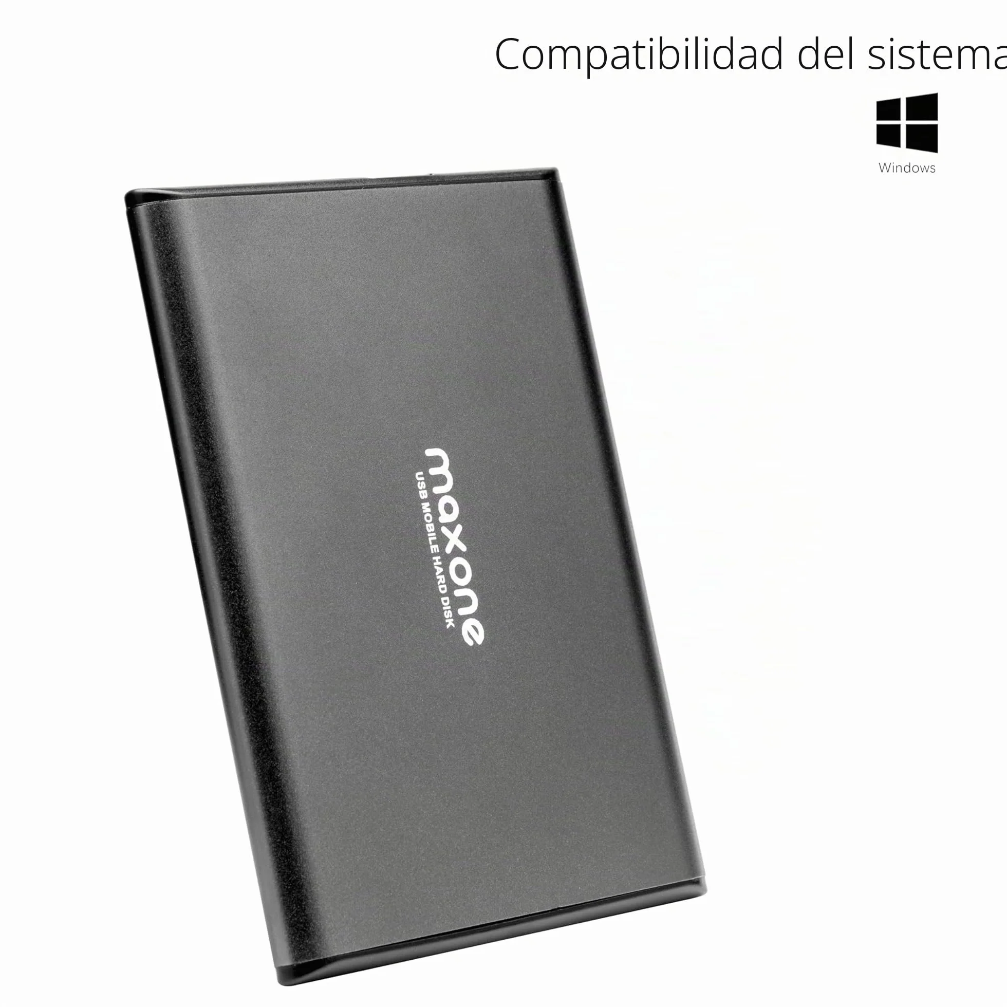 Maxone Disco Duro Externo 500GB 2.5" USB 3.0 HDD Portátil Gris