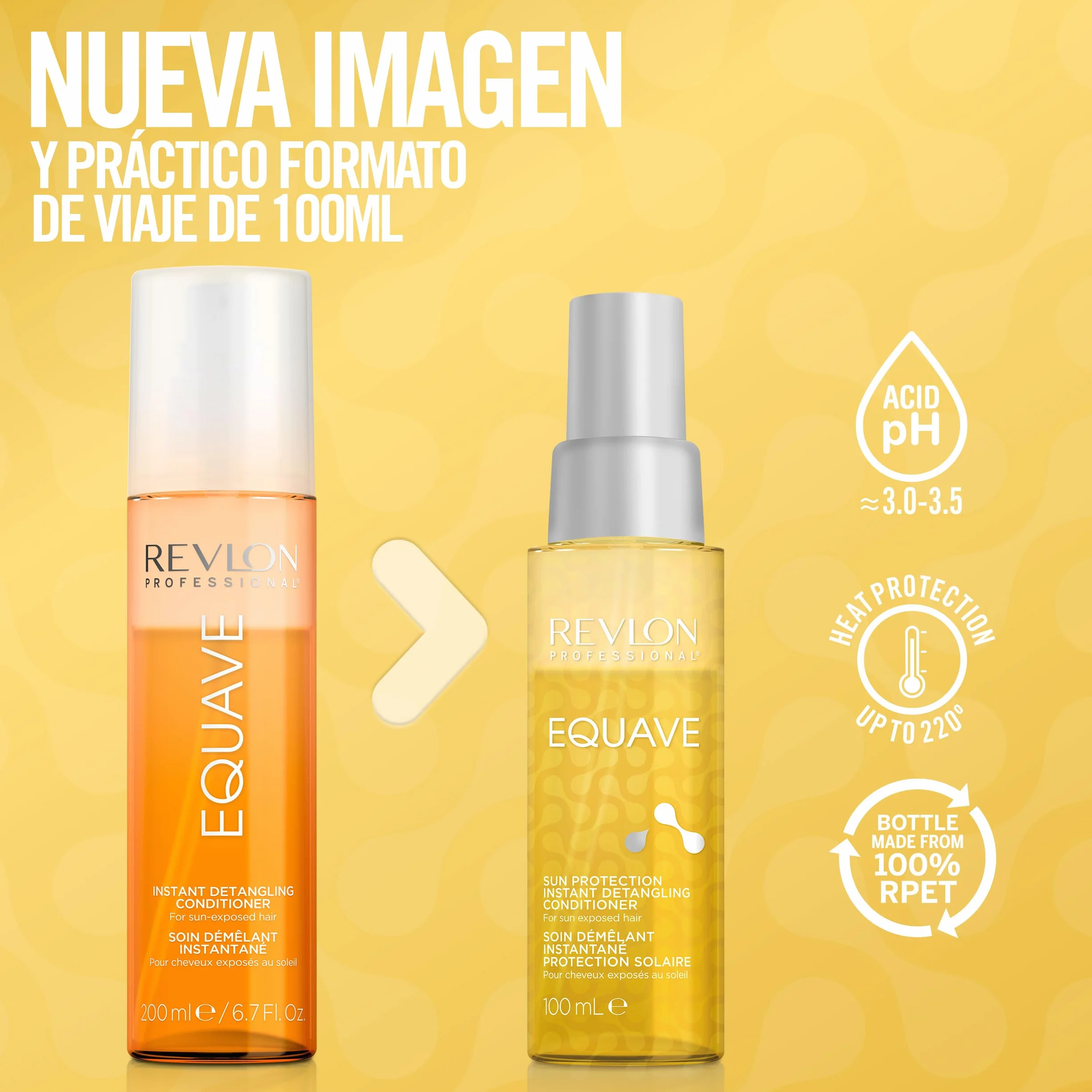 REVLON PROFESSIONAL EQUAVE Acondicionador bifásico desenredante Protección UV sin aclarado 100ml