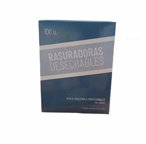 Rasuradora desechable con peine de una sola hoja, pack de 2 cajas, 100 und.